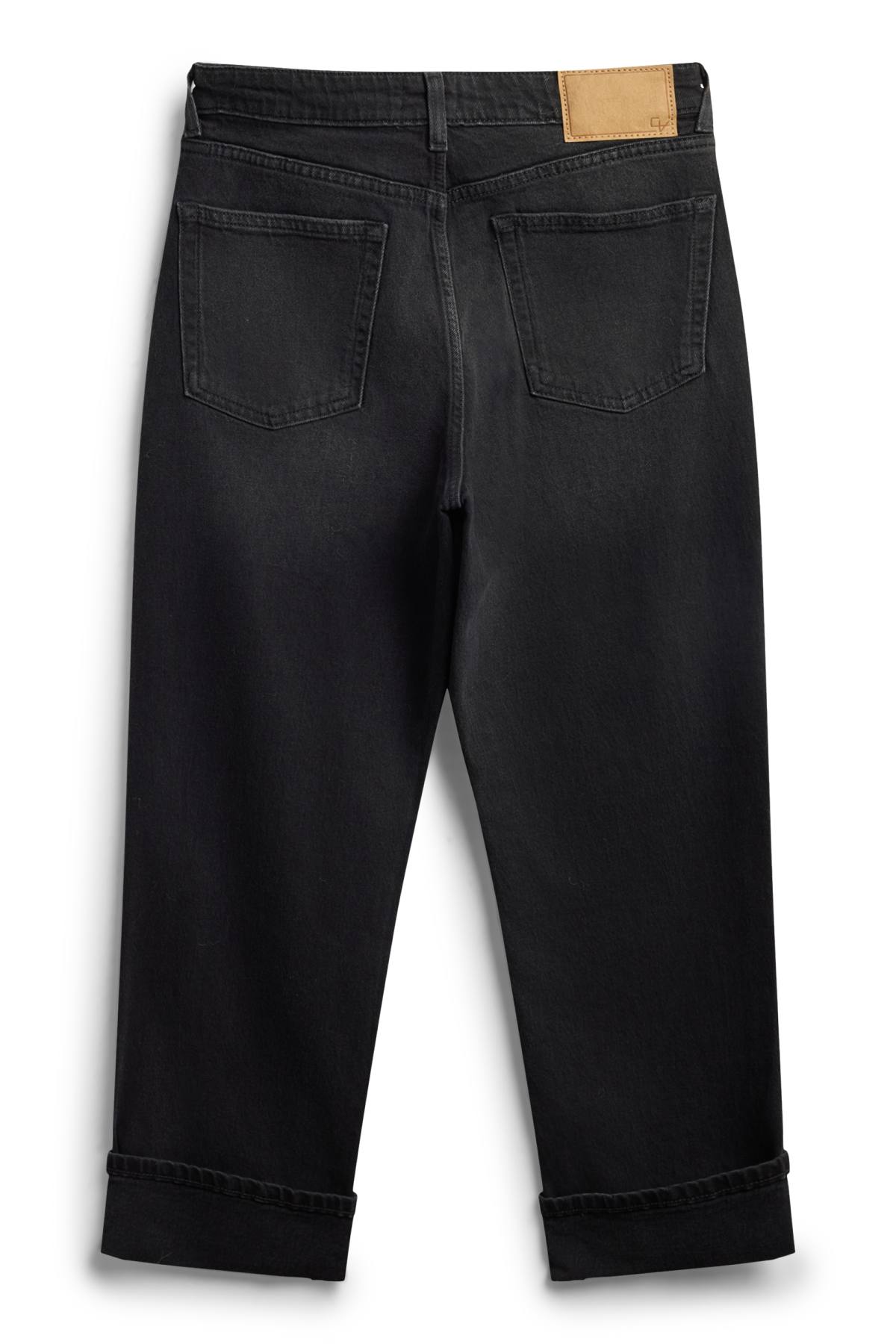 Boyfriend jeans - mid-rise waist - LYCRA® - denim-dark gray