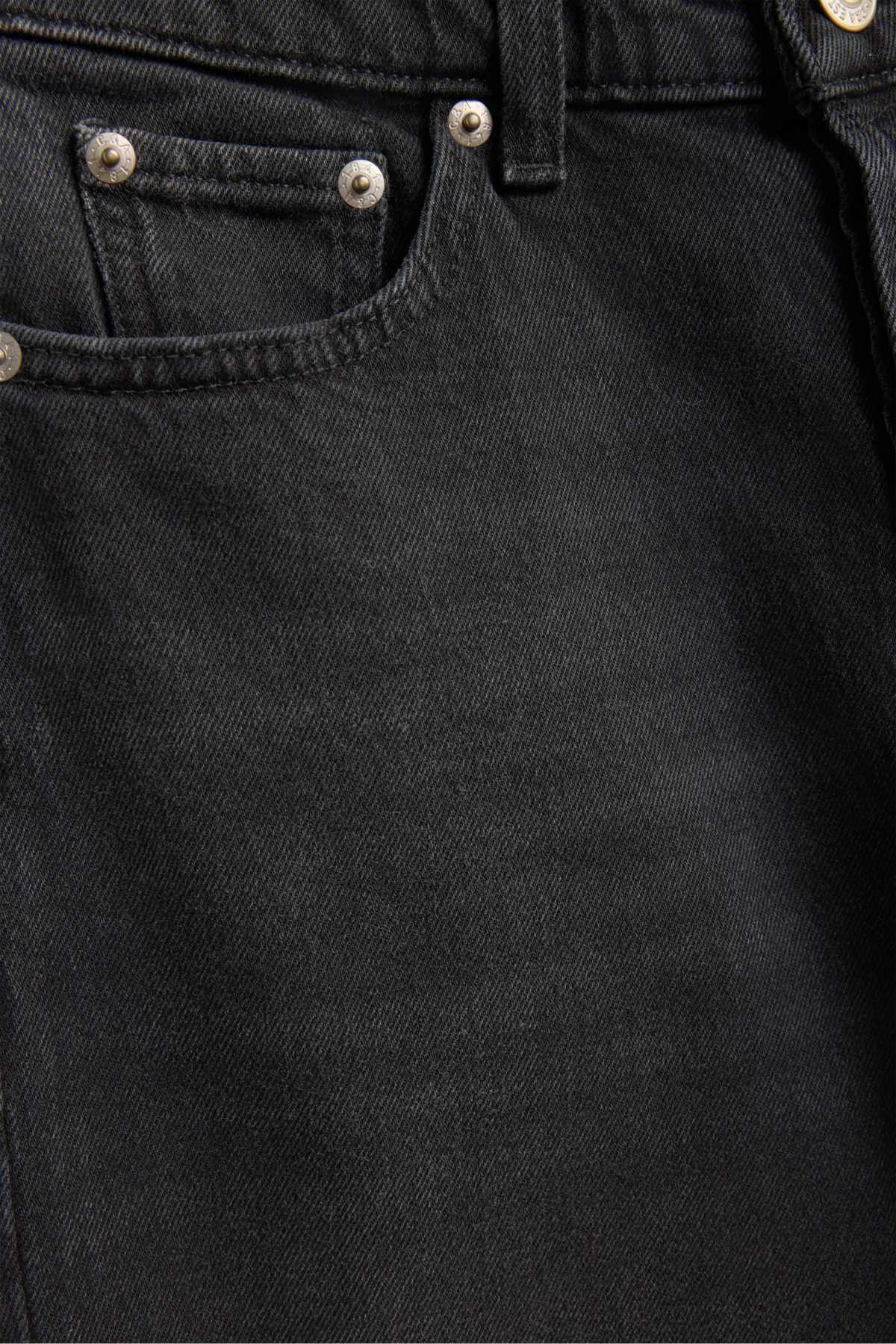 Boyfriend jeans - mid-rise waist - LYCRA® - denim-dark gray