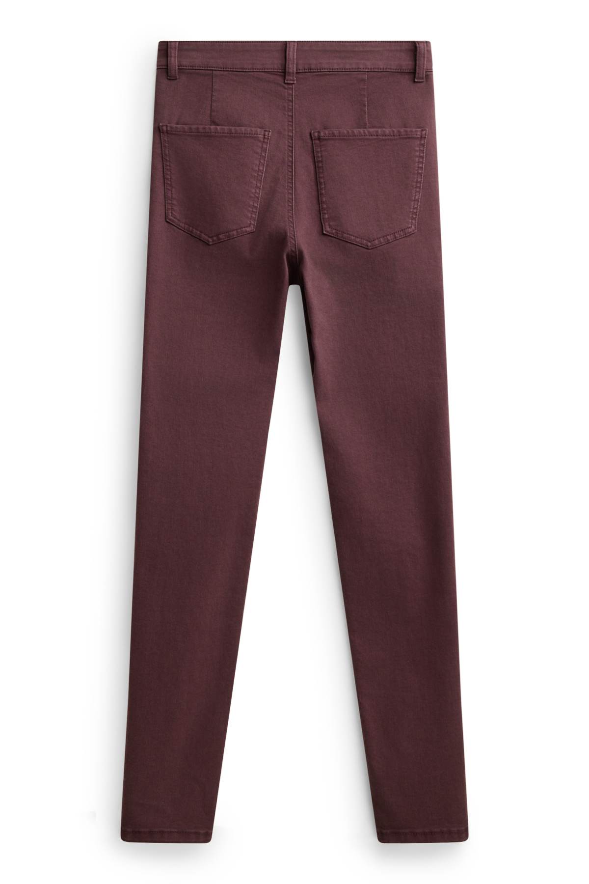 Jegging jeans - high waist - bordeaux