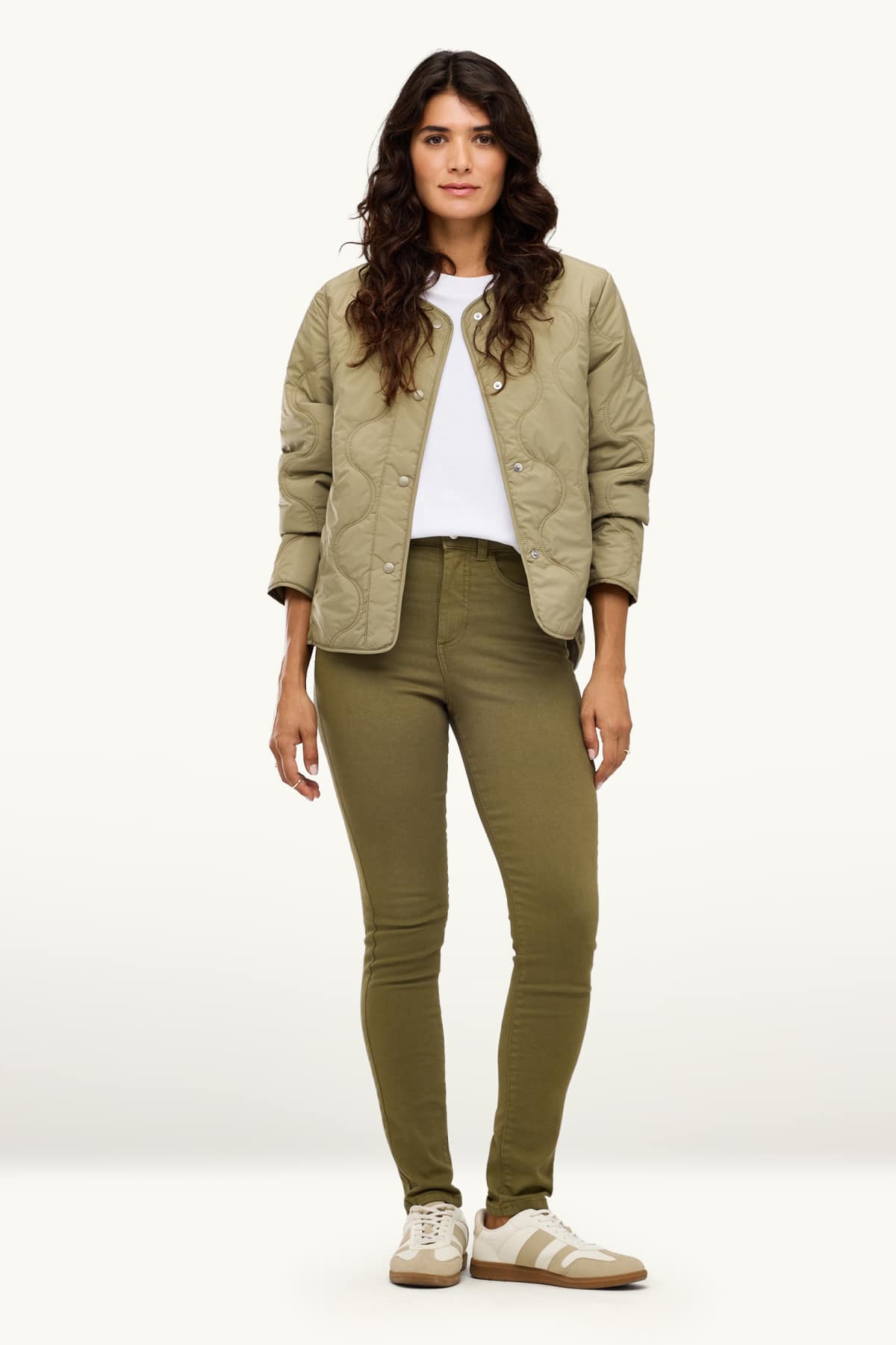 Jegging jeans - high waist - khaki