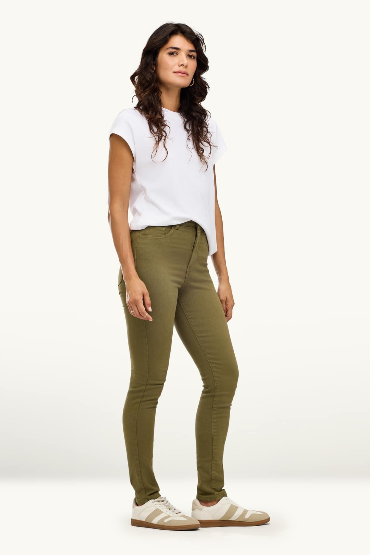 Jegging jeans - high waist - khaki