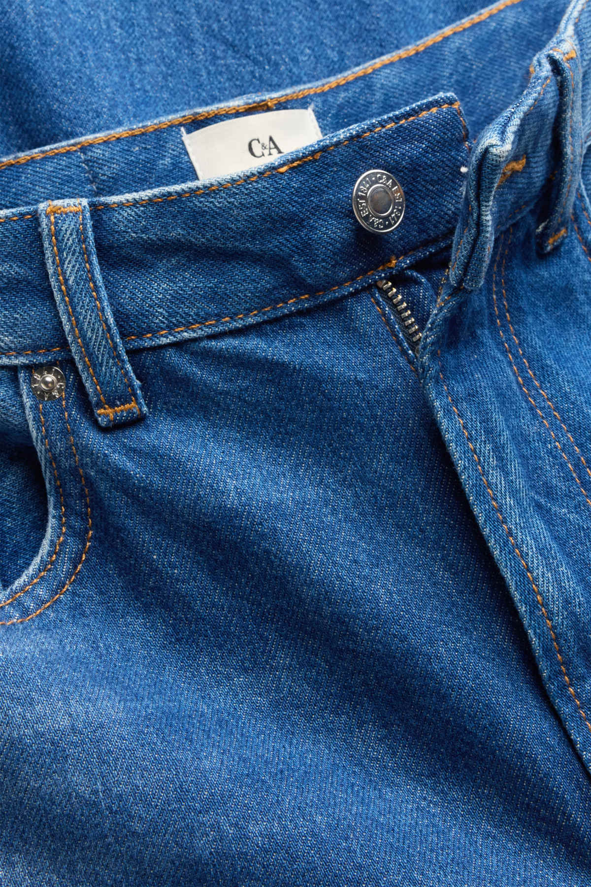 Wide leg jeans - high waist - blue denim