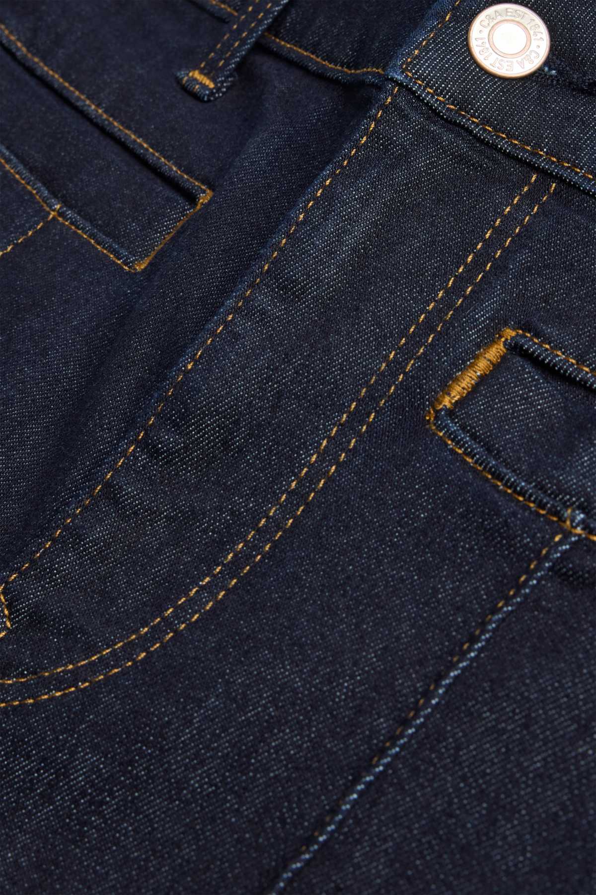 Bootcut jeans - mid-rise waist - denim-dark blue