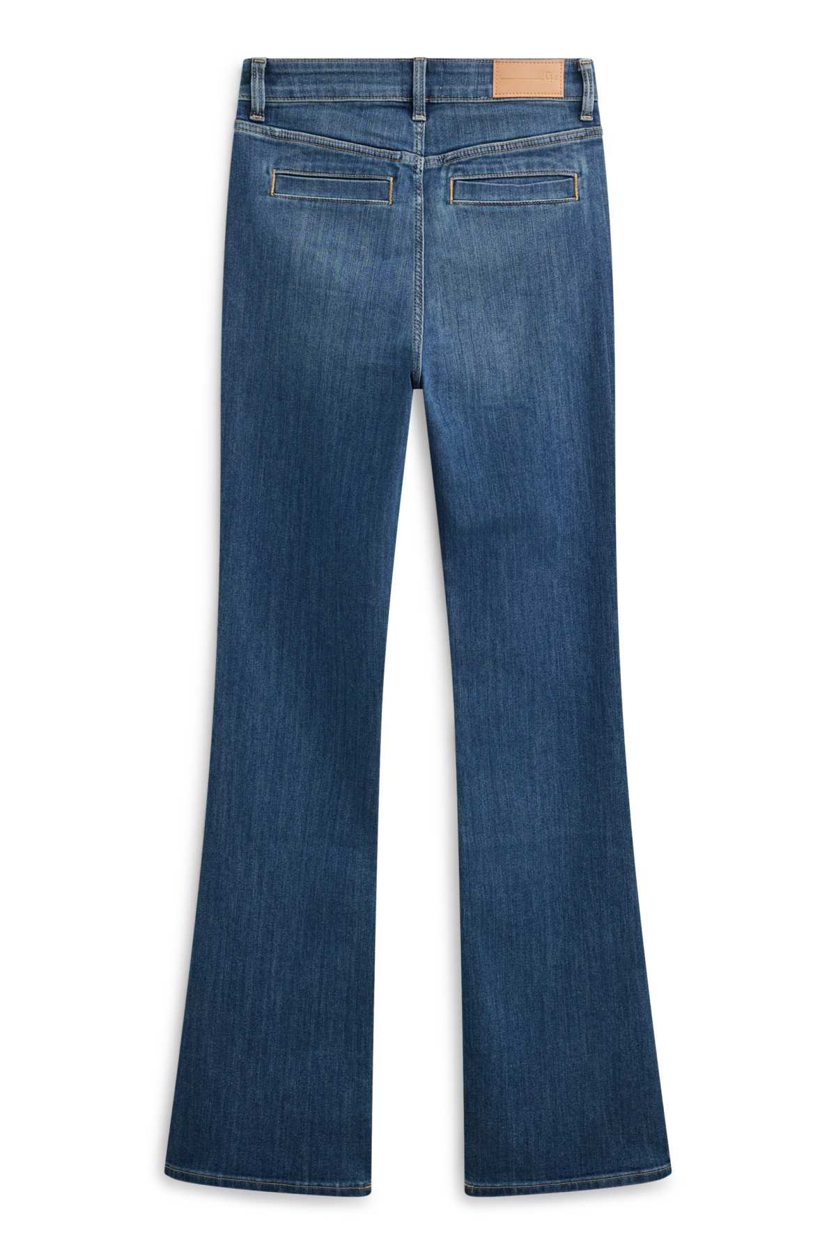 Bootcut jeans - mid-rise waist - blue denim