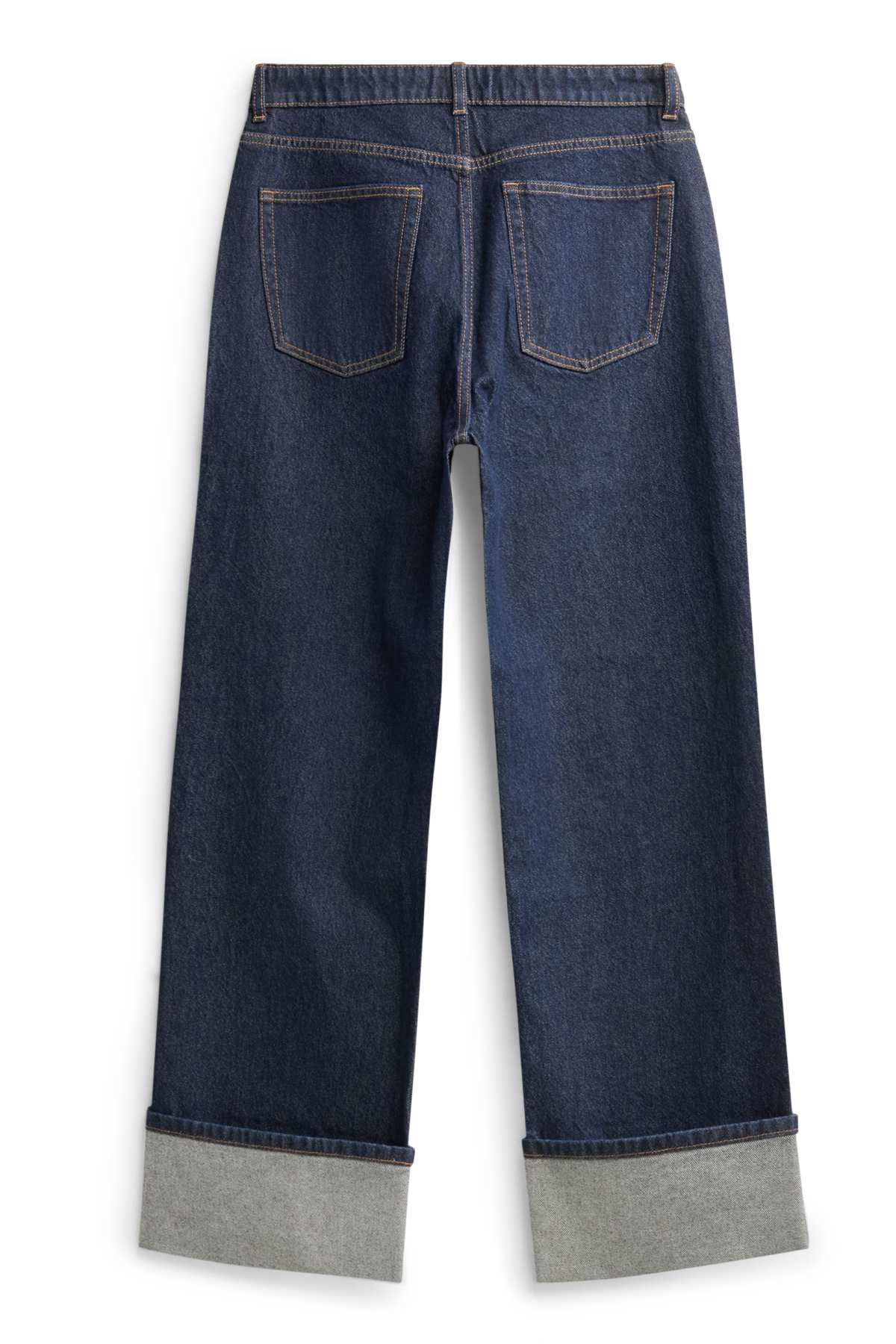 Baggy jeans - mid-rise waist - denim-dark blue