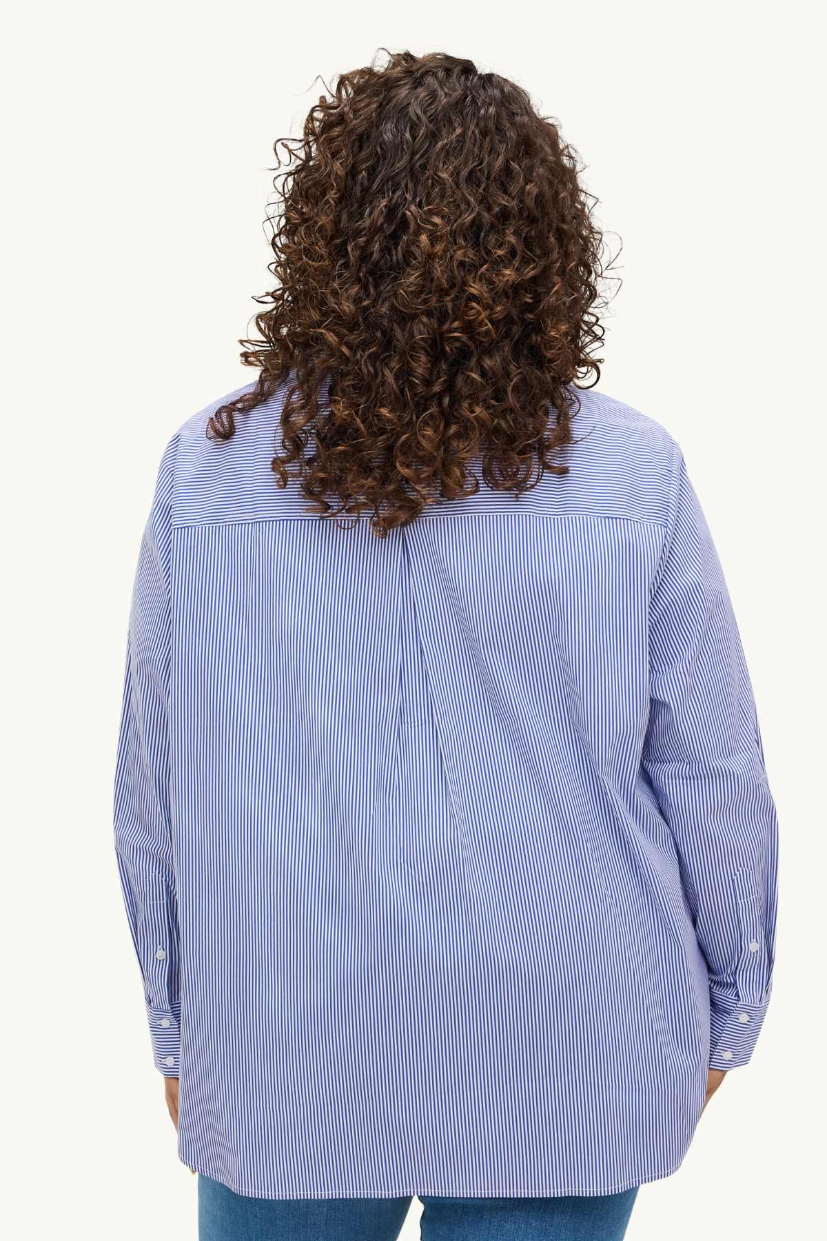 Shirt blouse - striped - blue / white