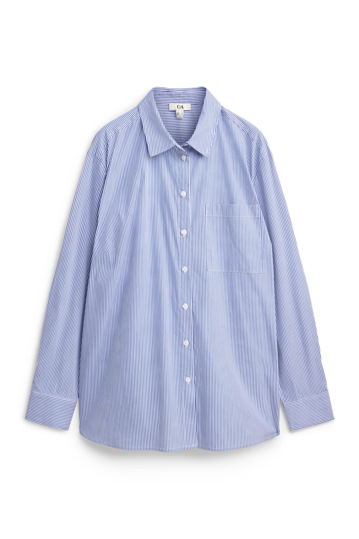 Shirt blouse - striped - blue / white