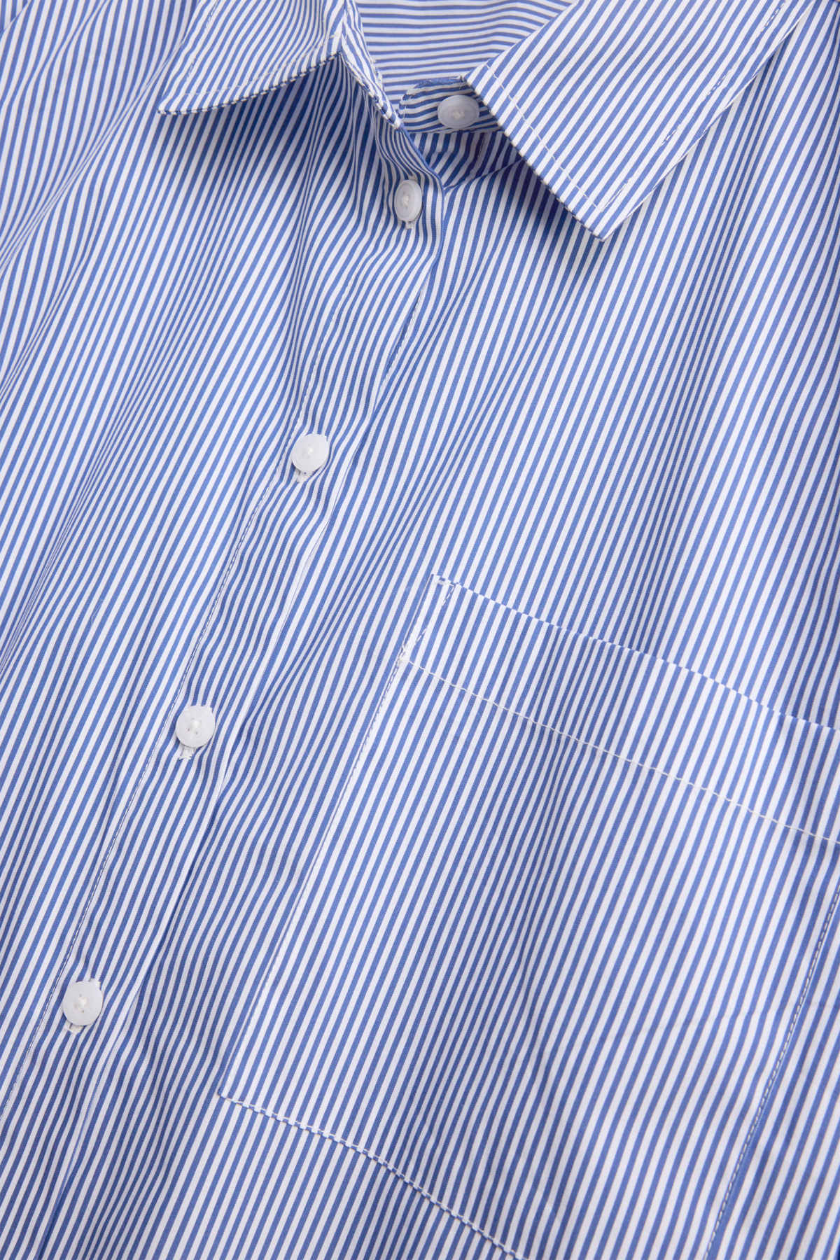 Shirt blouse - striped - blue / white