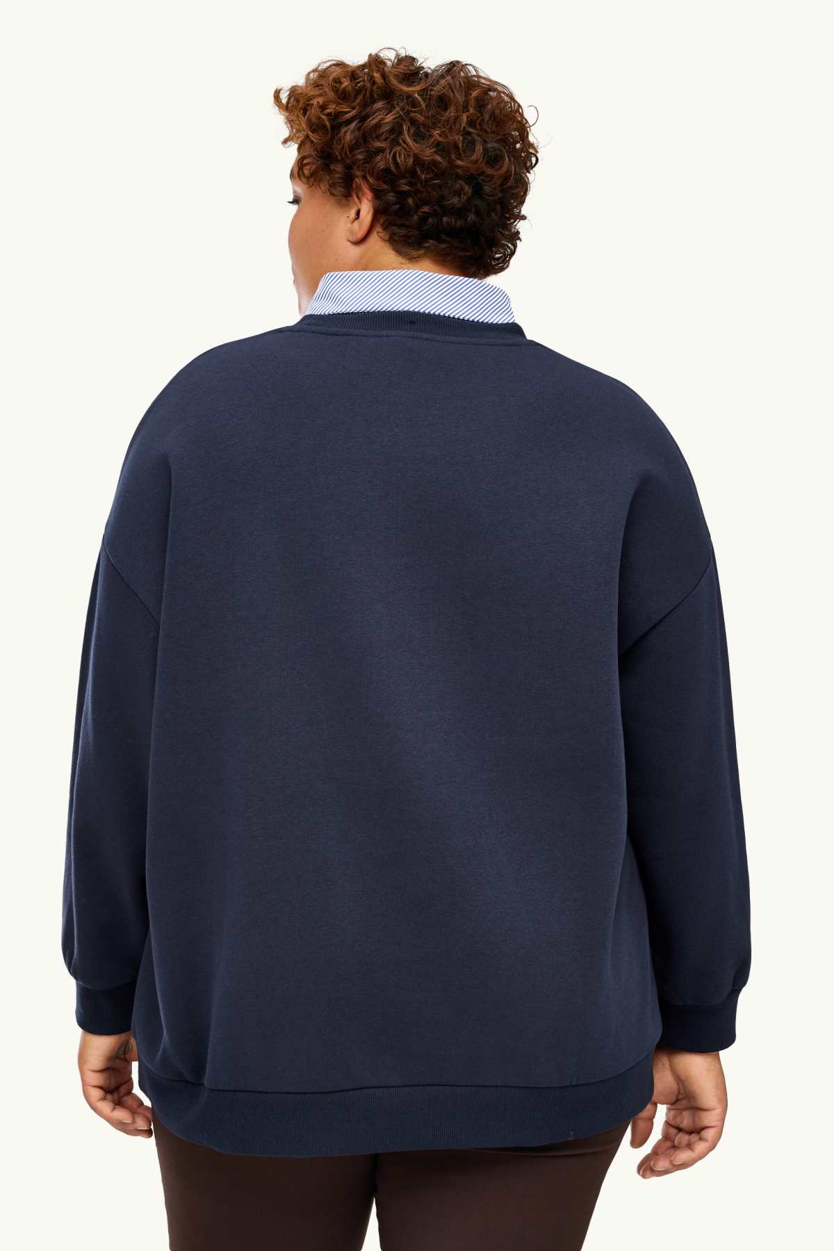 Oversized sweatshirt with knot detail - dark blue