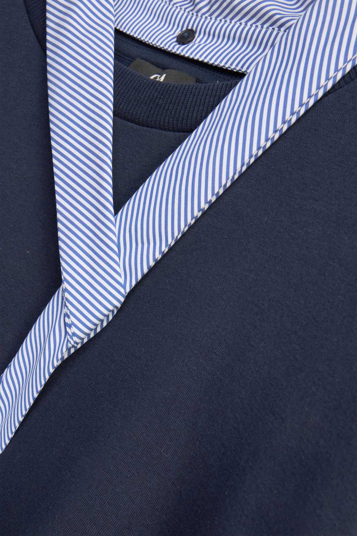 Oversized sweatshirt with knot detail - dark blue