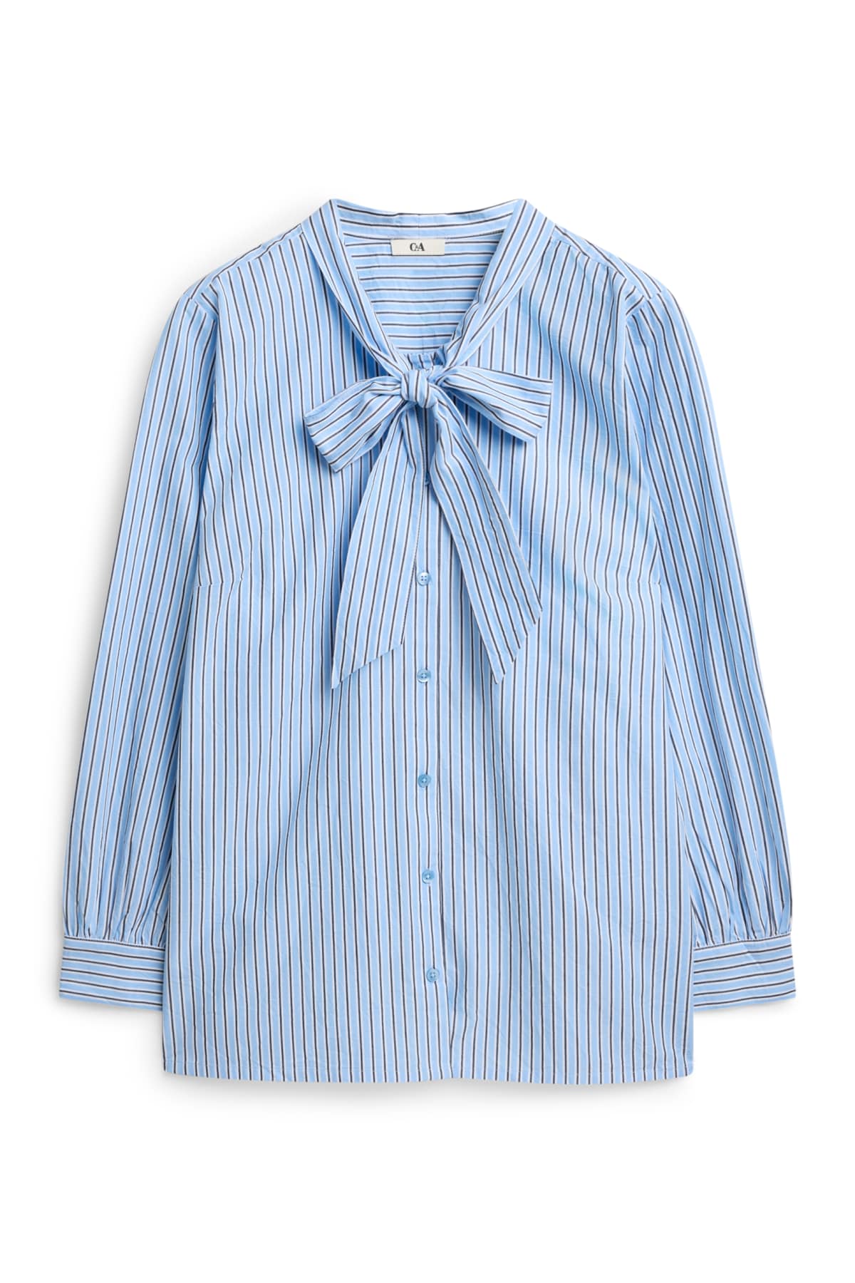 Blouse - striped - blue / light blue