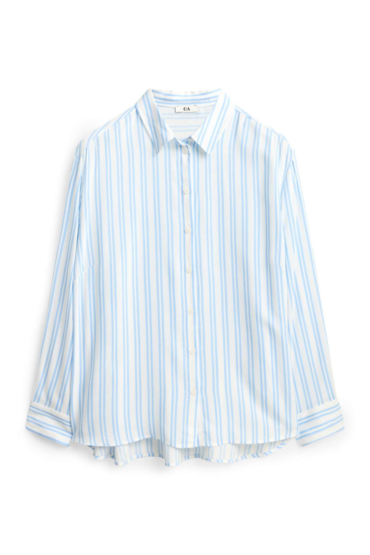 Shirt blouse - striped - white / light blue