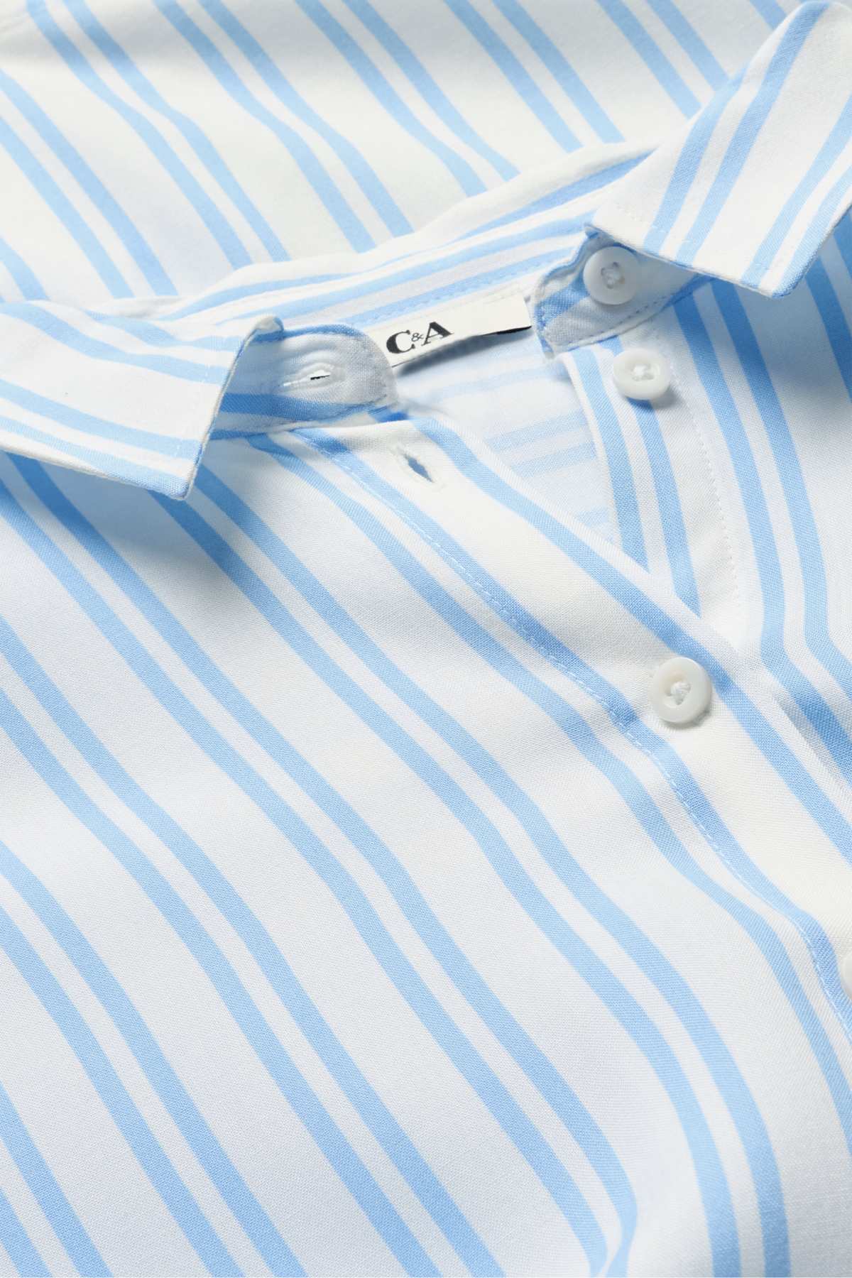 Shirt blouse - striped - white / light blue