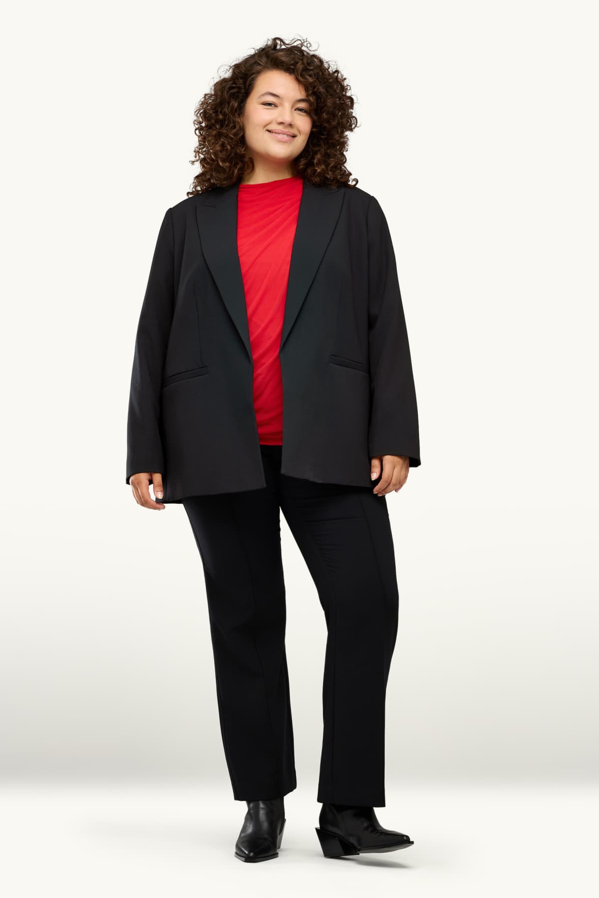 Long blazer - regular fit - black