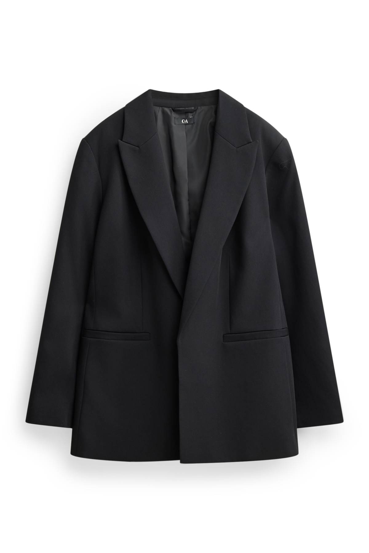 Long blazer - regular fit - black