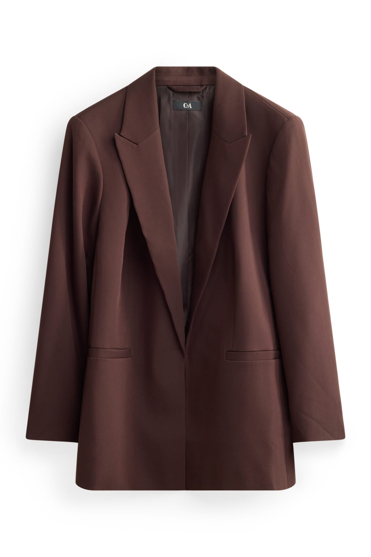 Long blazer - regular fit - dark brown