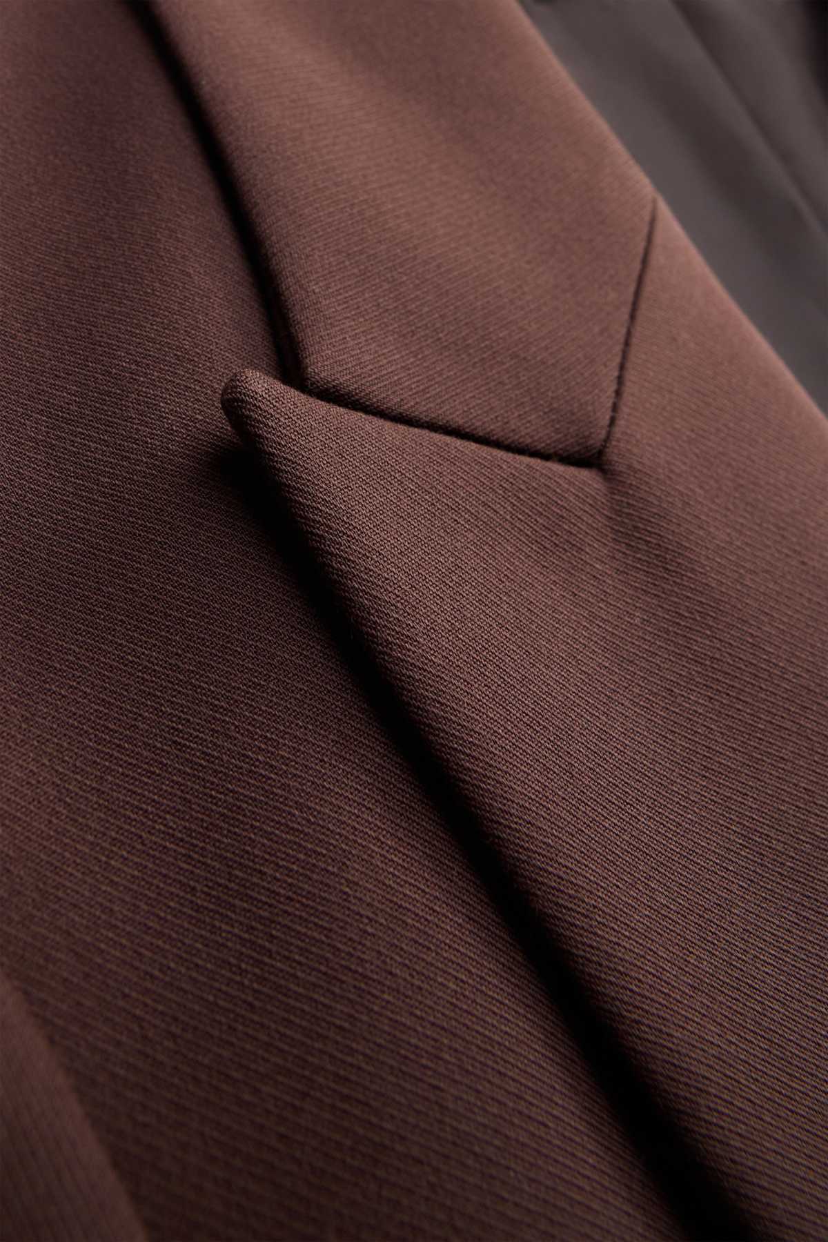 Long blazer - regular fit - dark brown