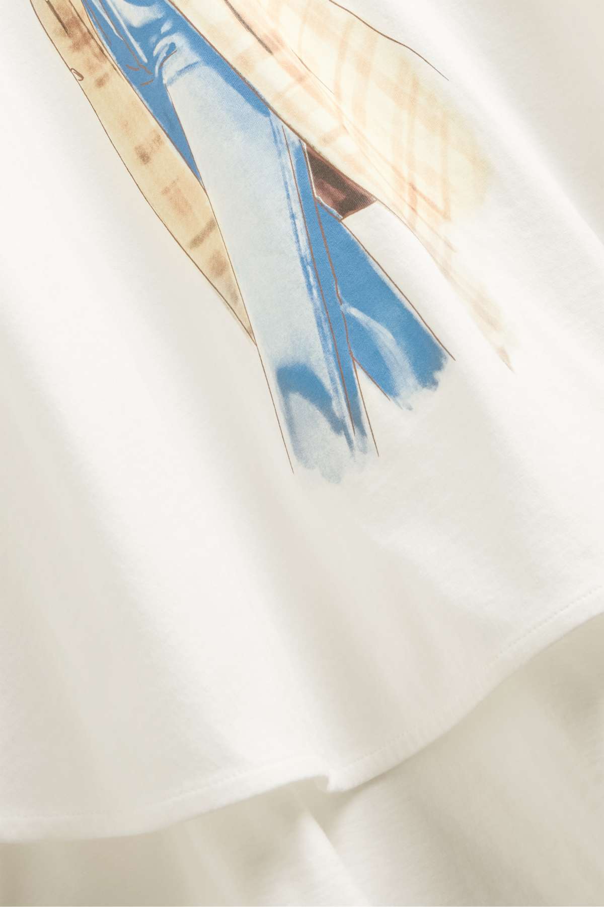 Long sleeve top - relaxed fit - shiny - white