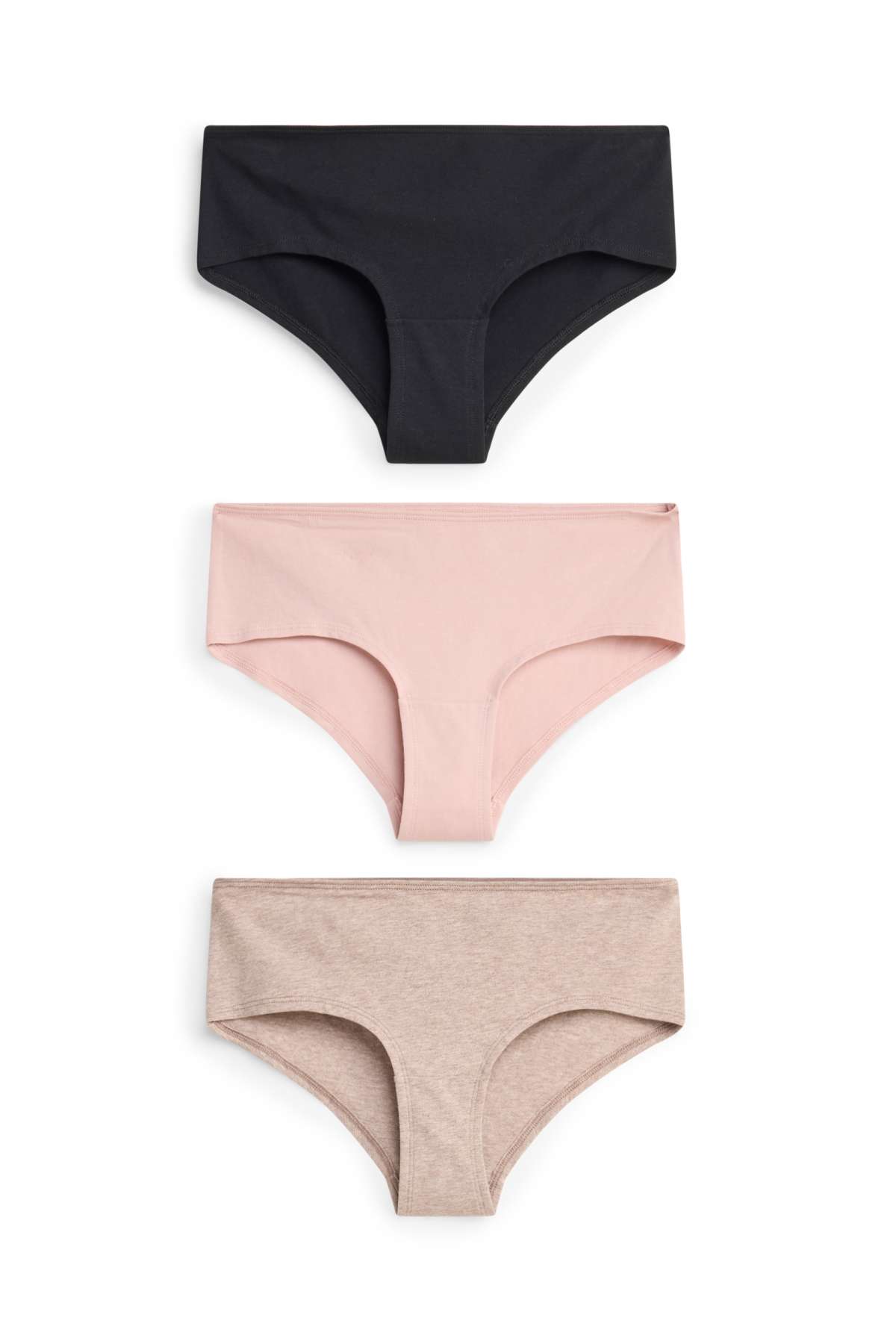 Multipack of 3 - hipsters - black / beige