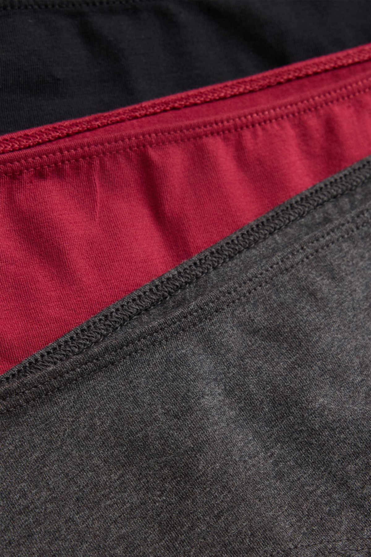 Multipack of 3 - hipsters - gray / dark red