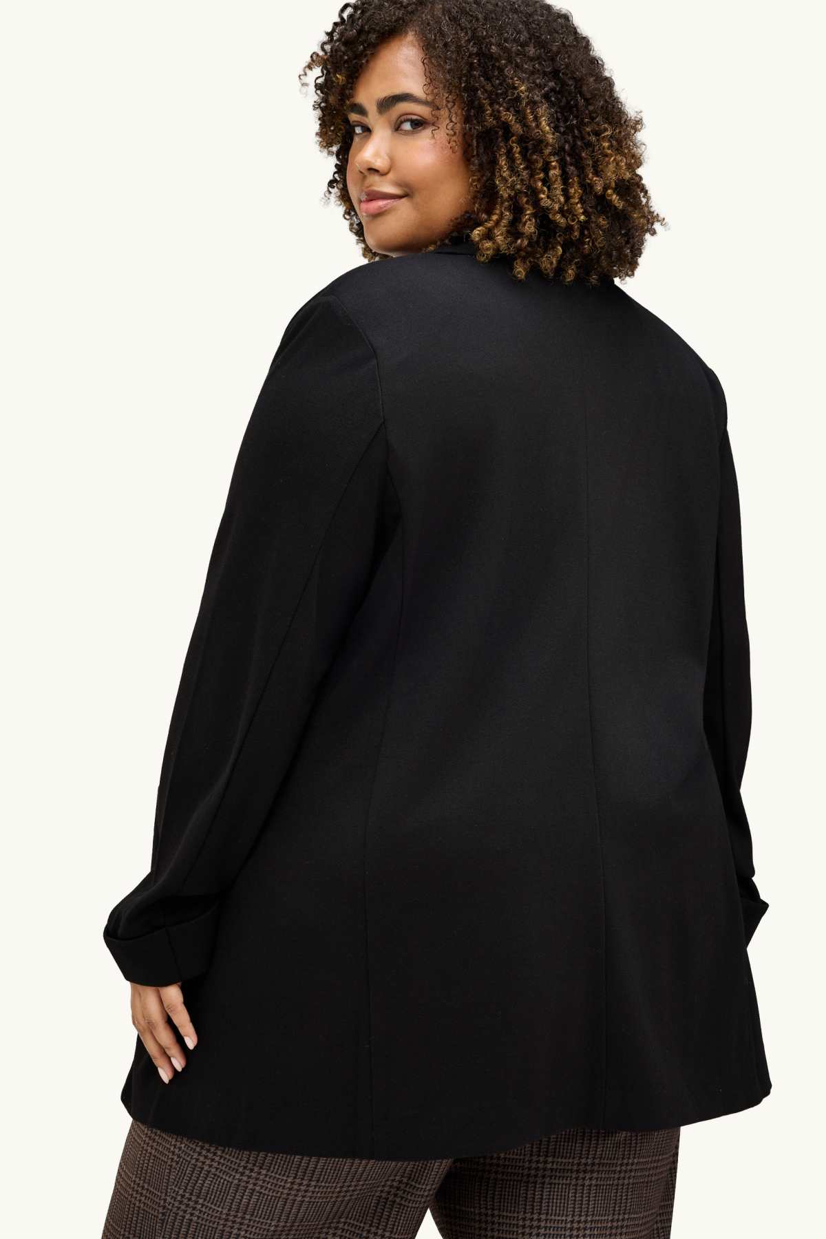 Long blazer - curvy fit - black