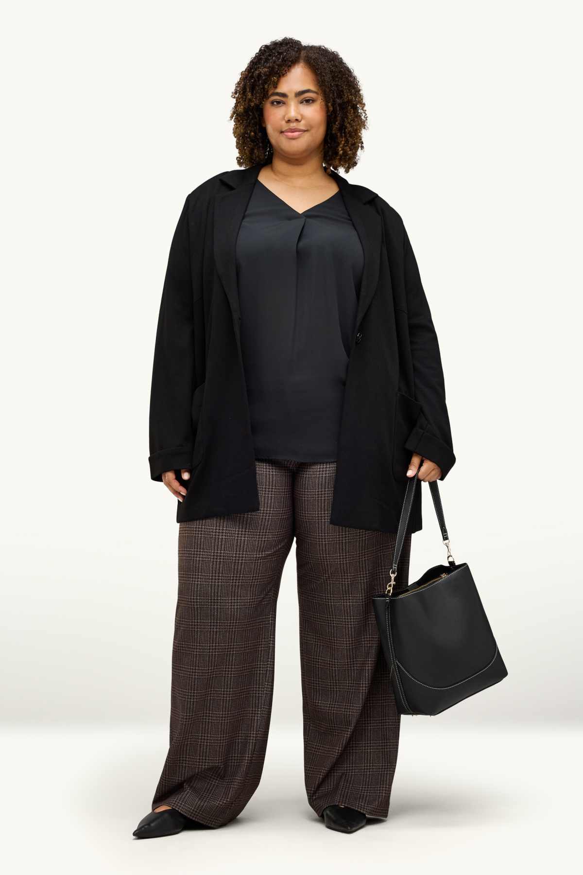 Long blazer - curvy fit - black