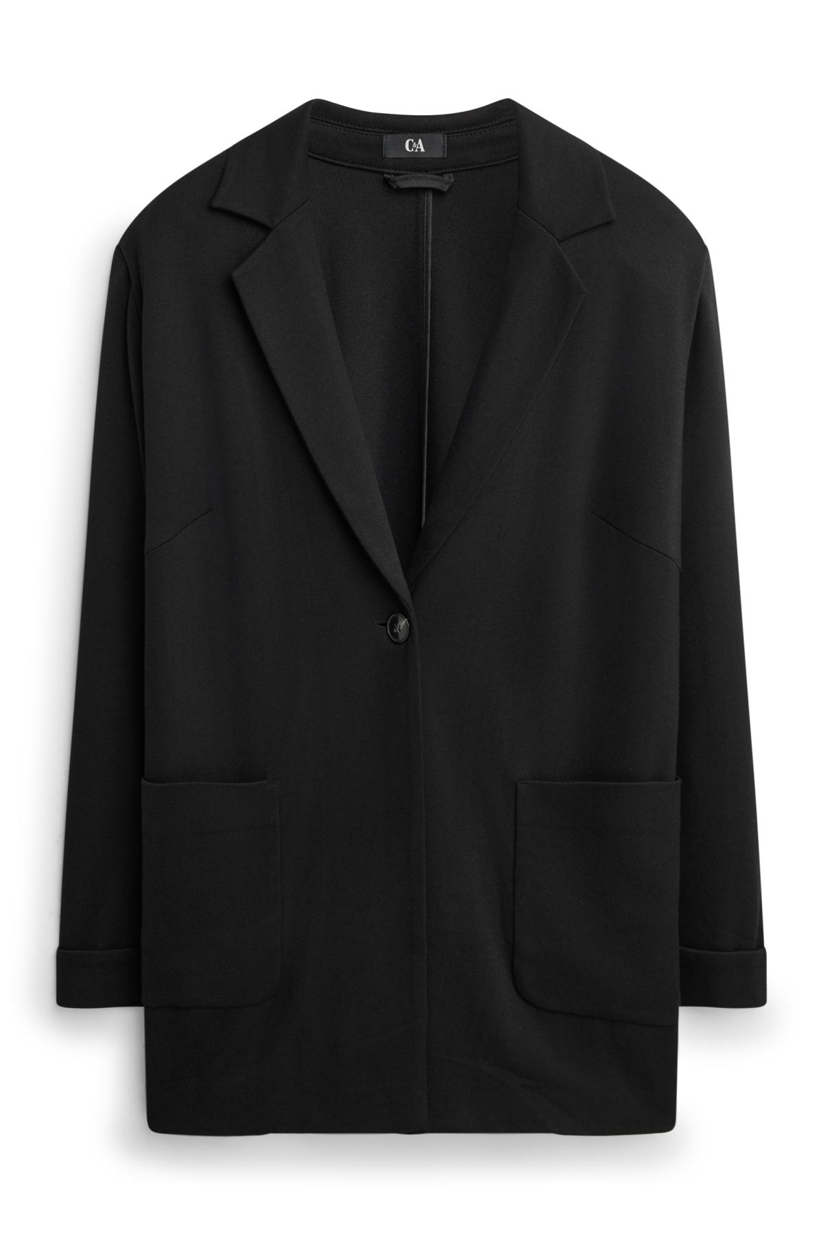 Long blazer - curvy fit - black