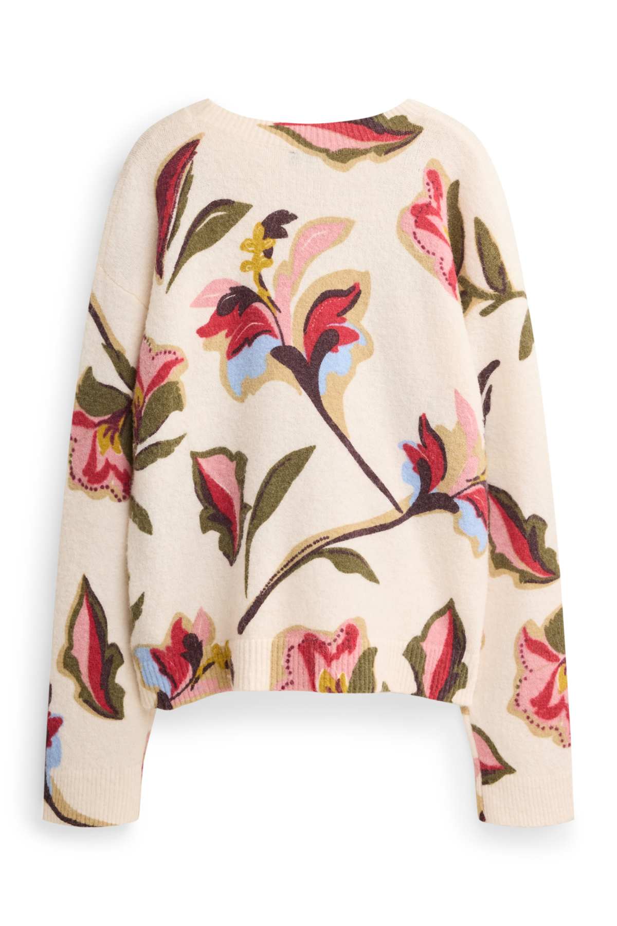 Jumper - floral - creme