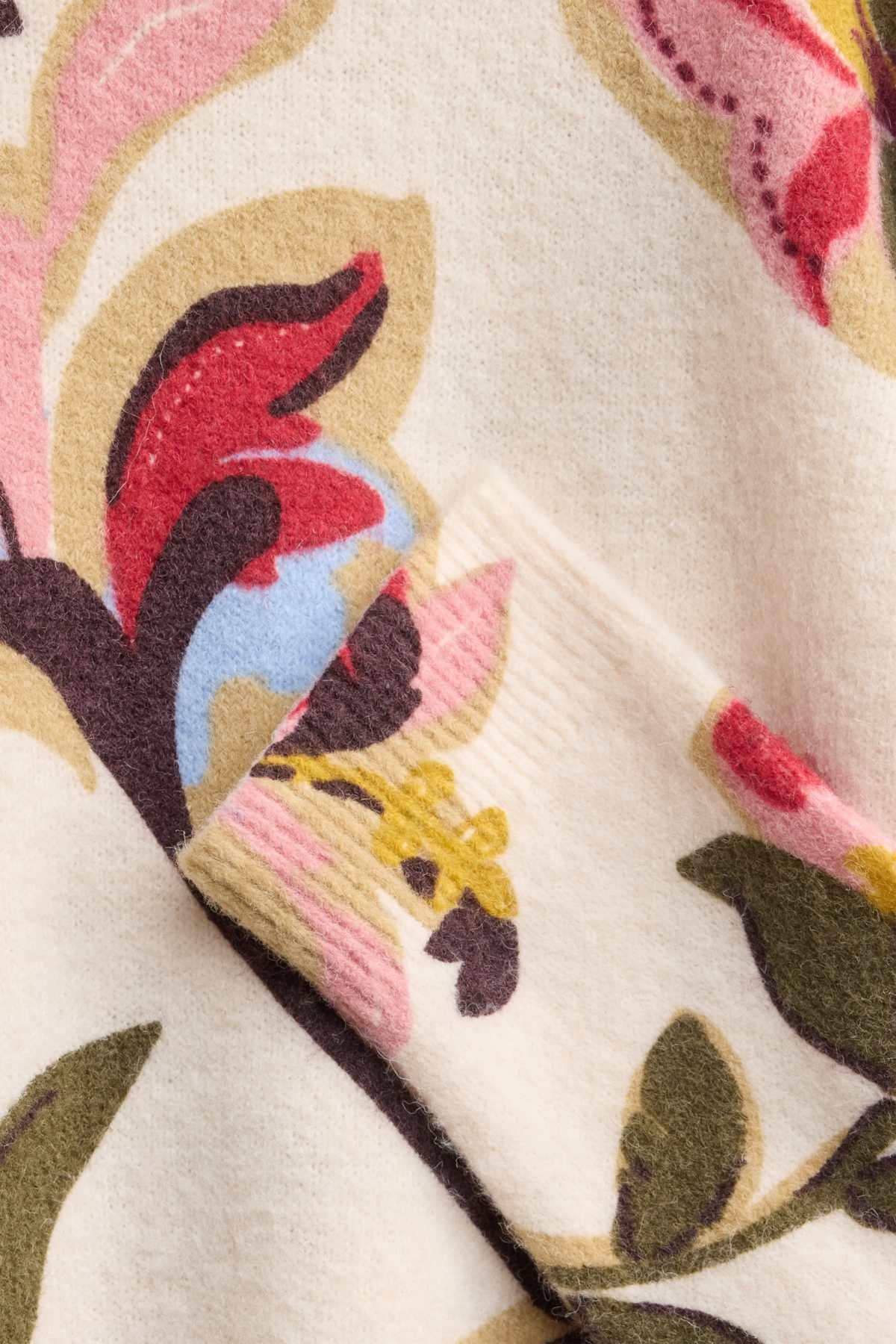 Jumper - floral - creme