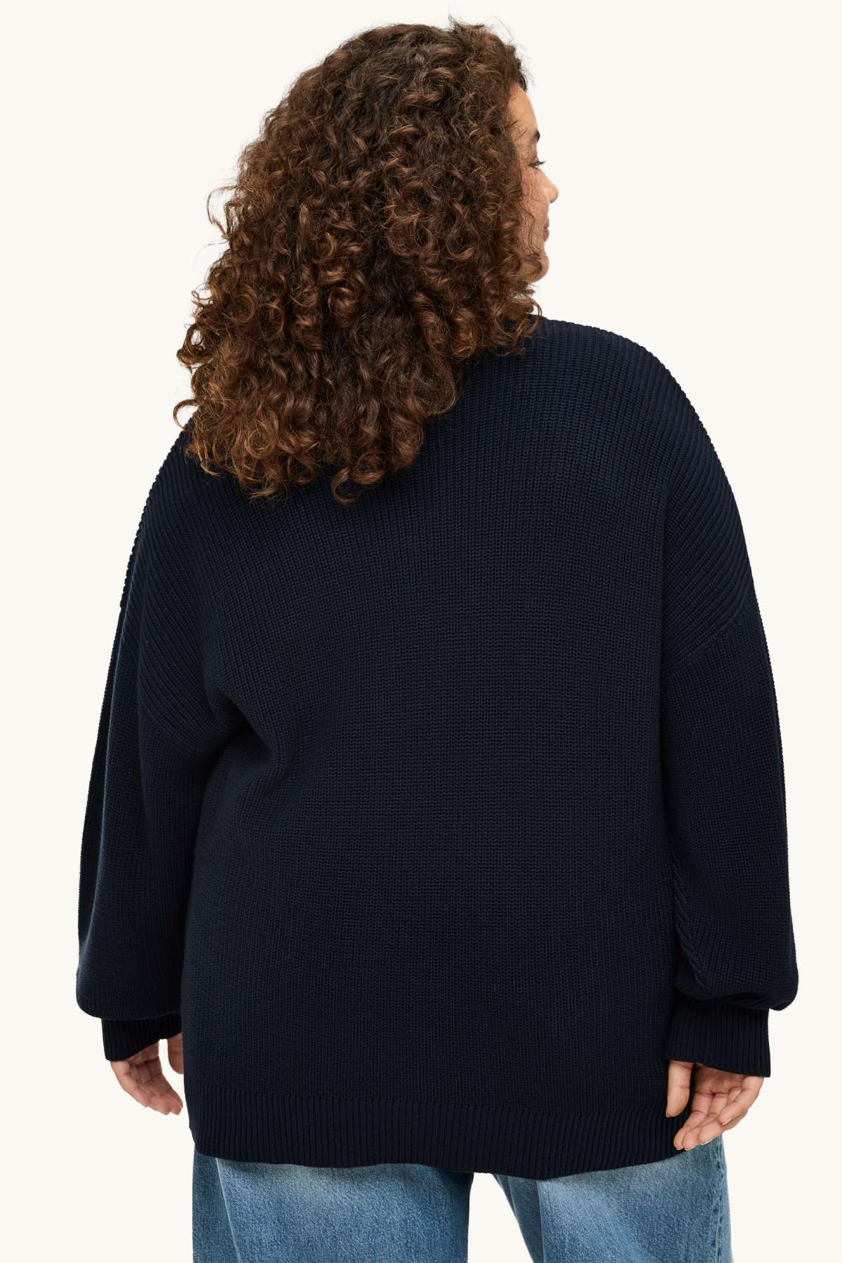 Cardigan - ribbed - dark blue