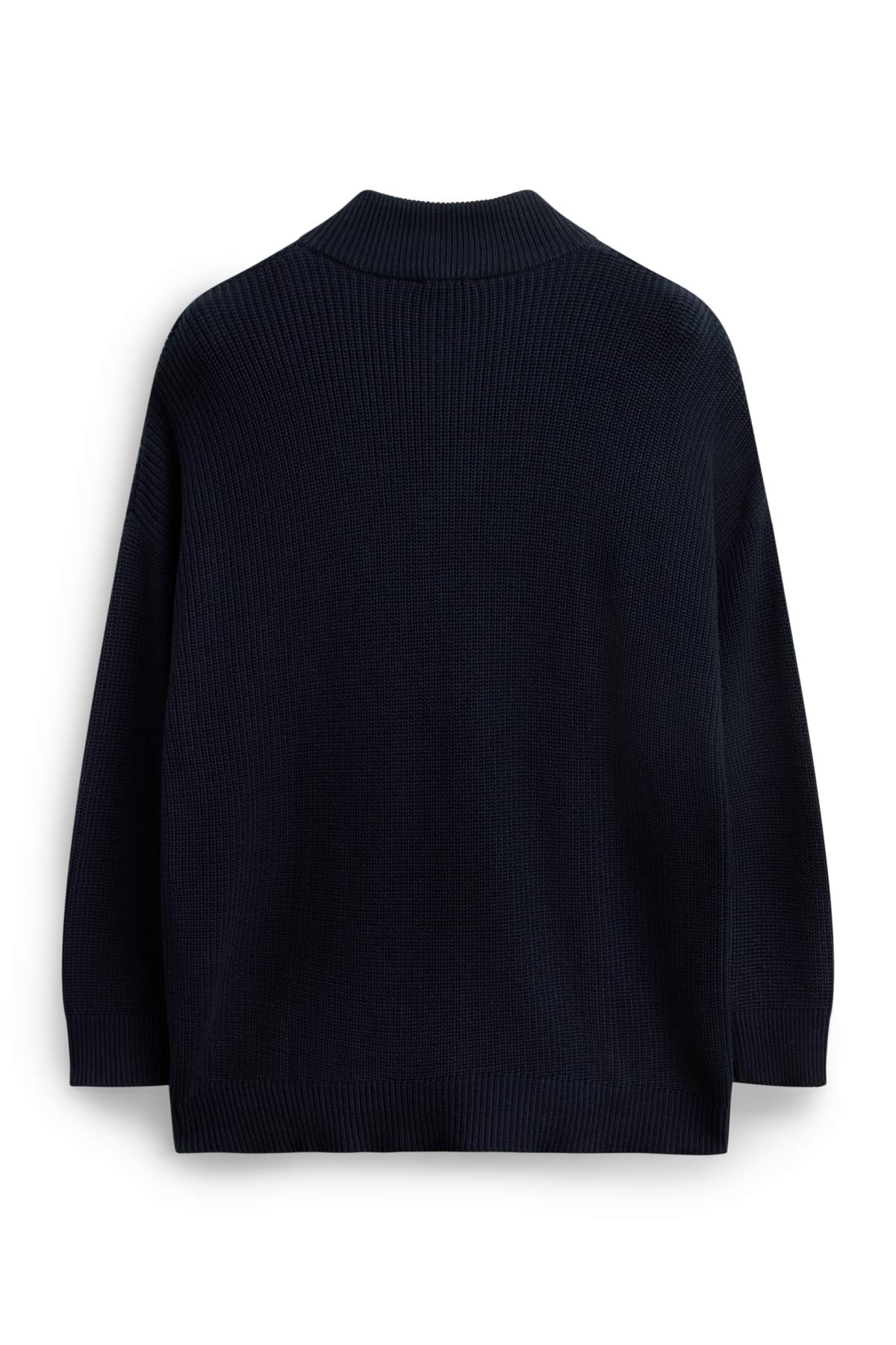 Cardigan - ribbed - dark blue