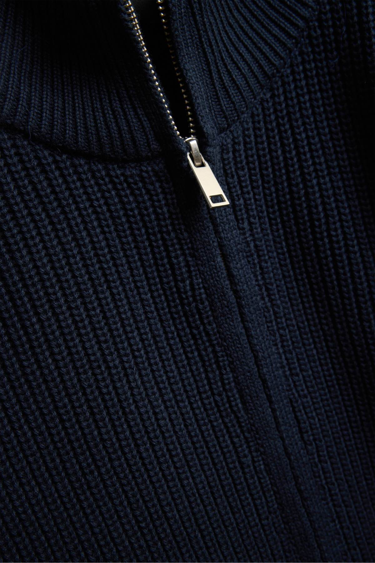 Cardigan - ribbed - dark blue
