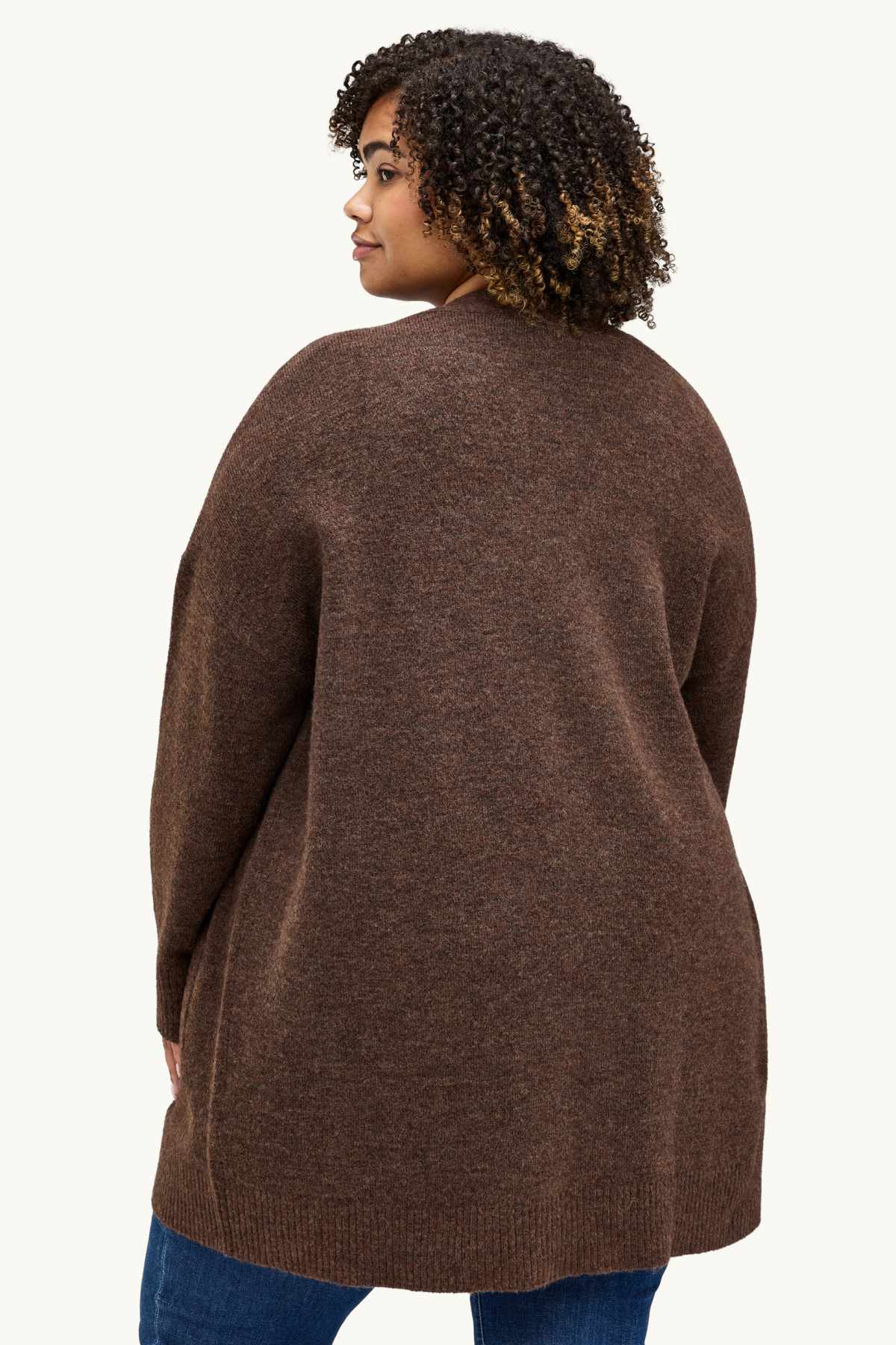 Long cardigan - dark brown
