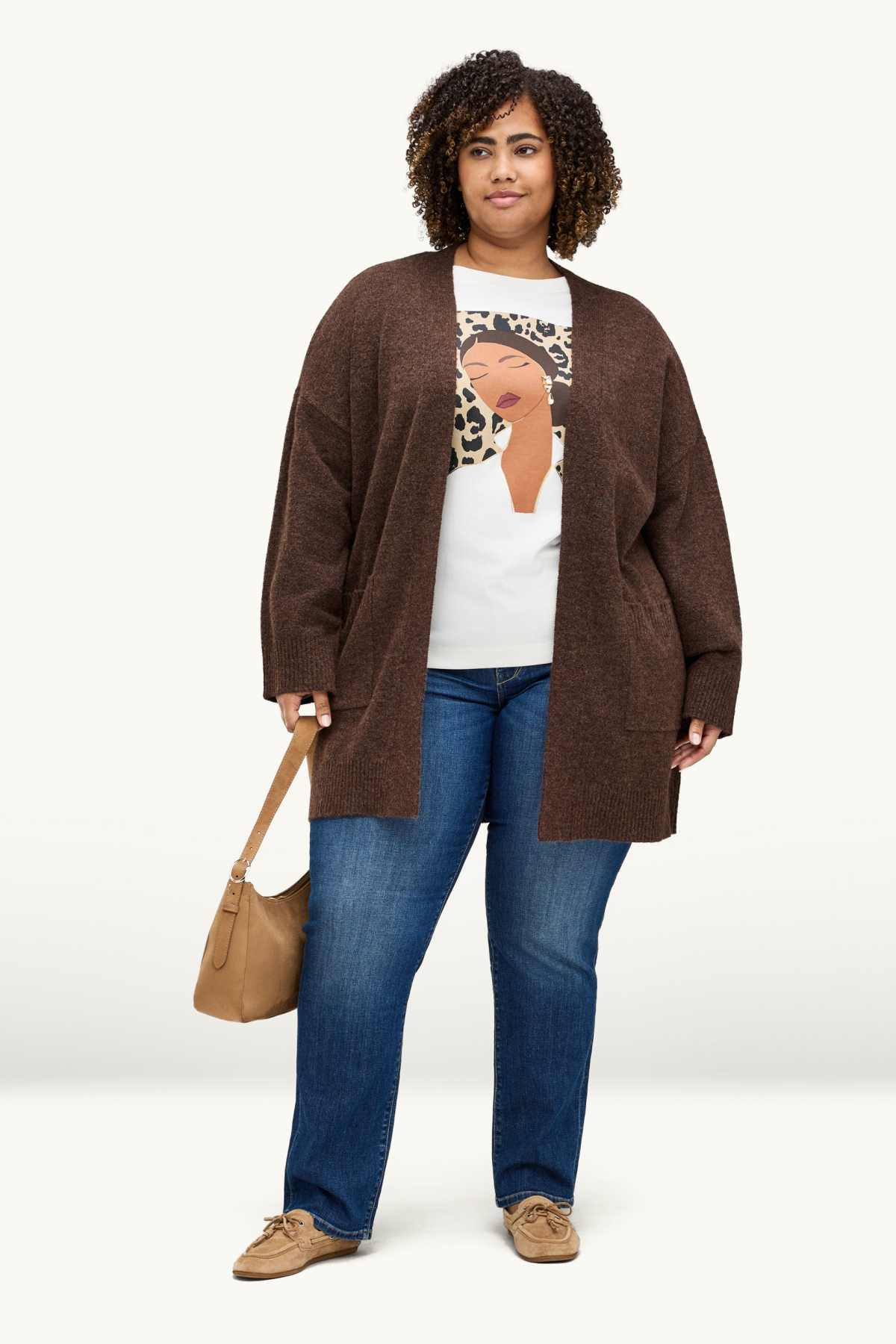 Long cardigan - dark brown
