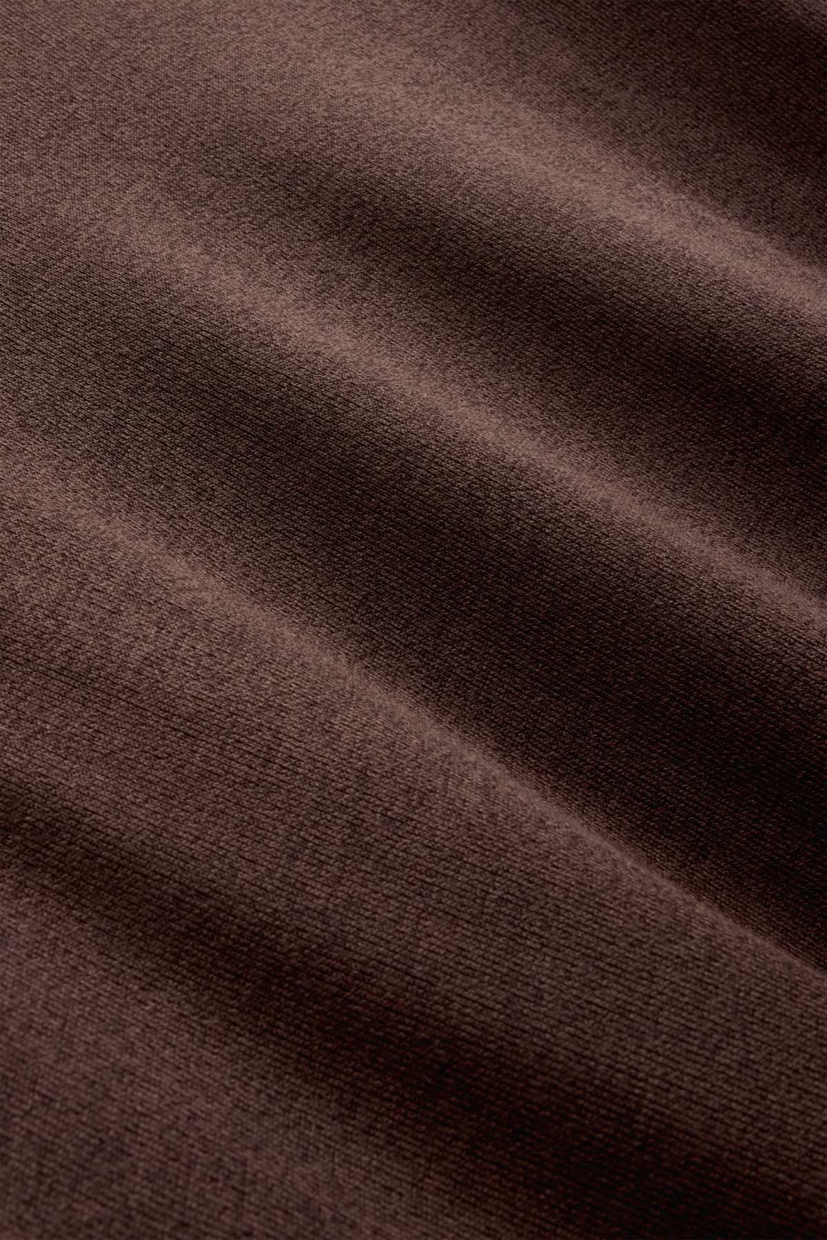 Long sleeve V-neck top - curvy fit - brown