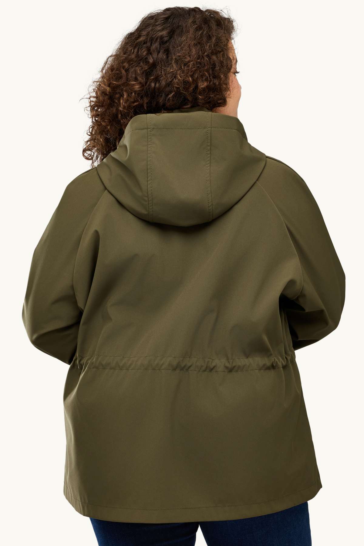 Softshell jacket with hood - water-repellent - 4 Way Stretch - dark green