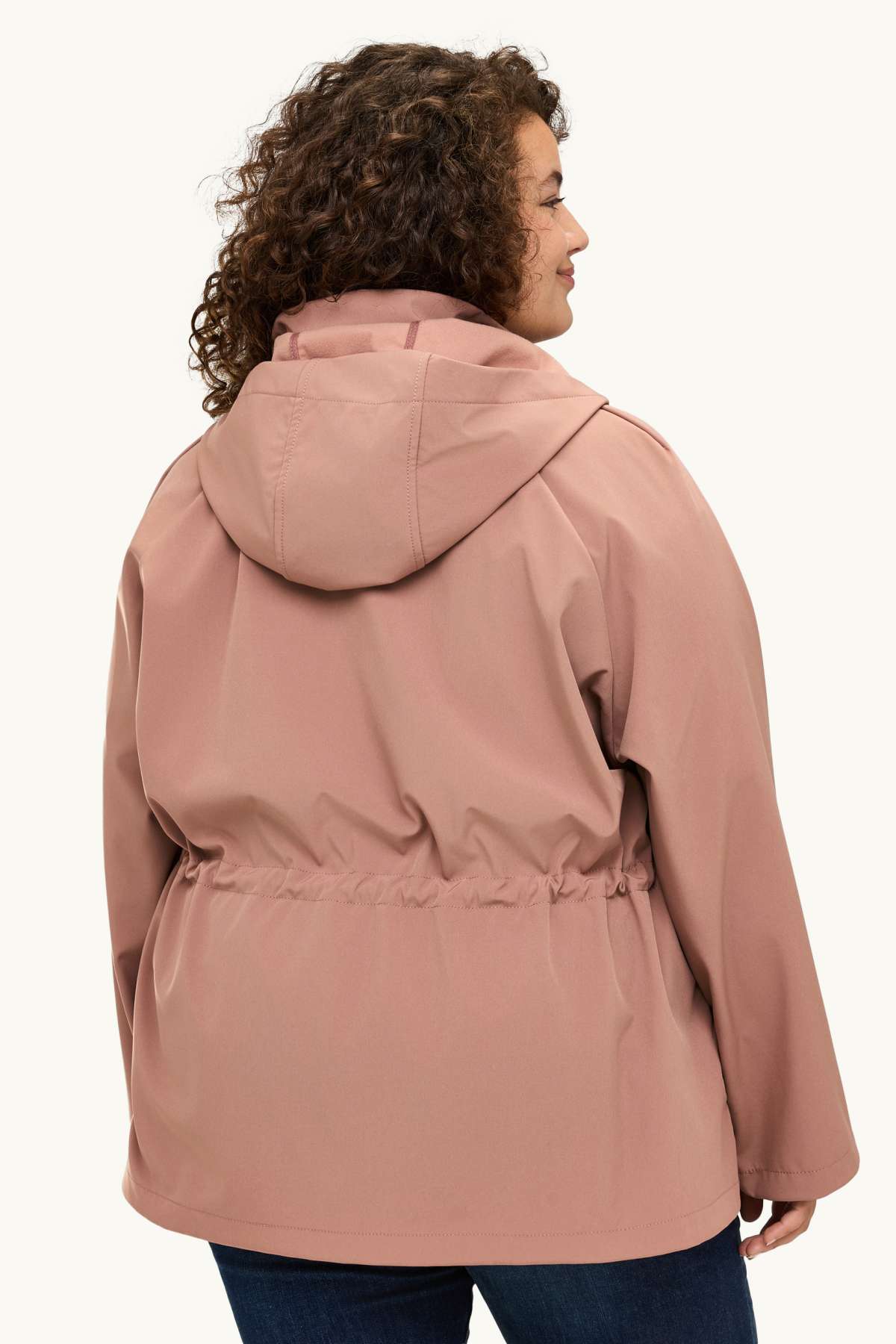 Softshell jacket with hood - water-repellent - 4 Way Stretch - rose