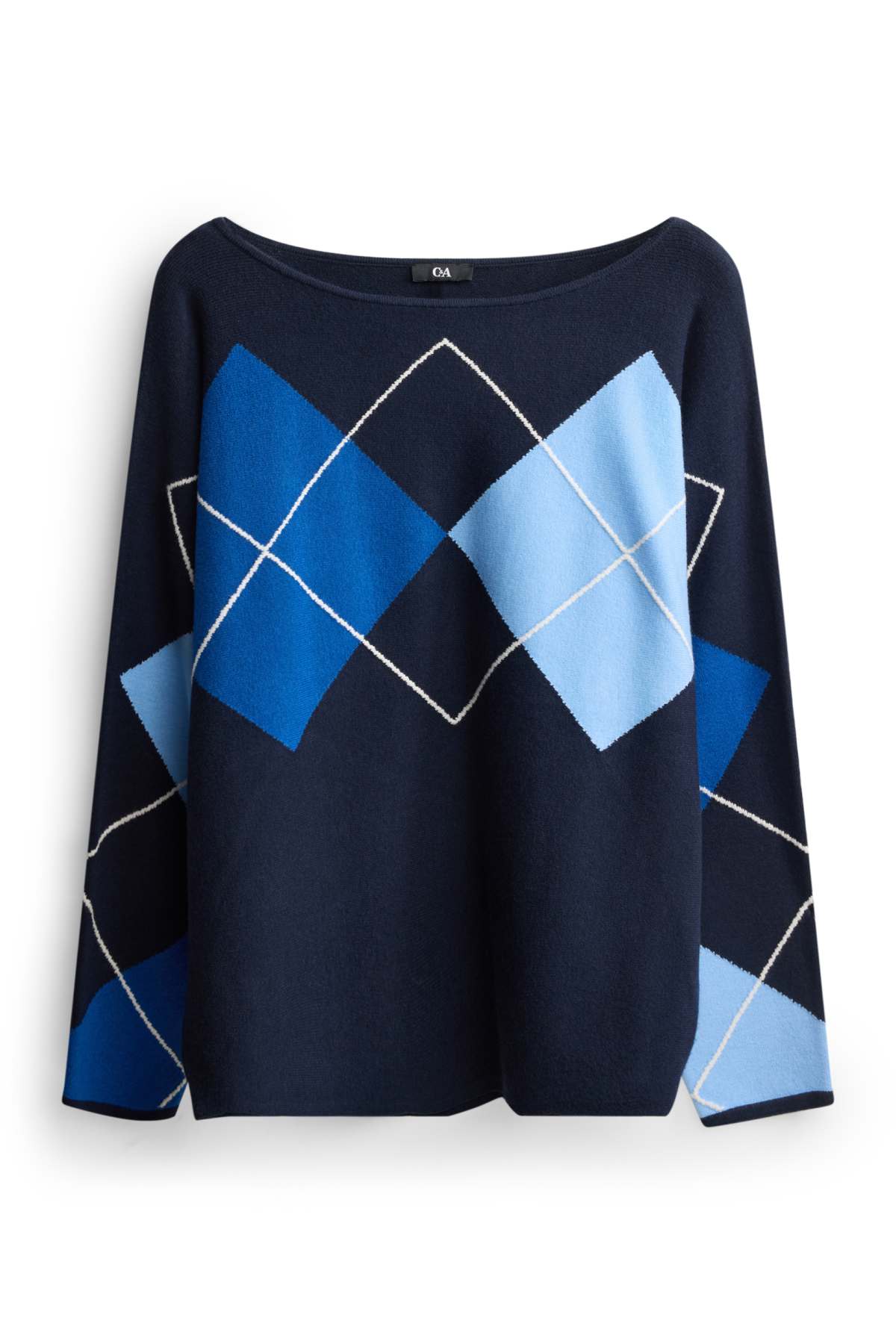 Jumper - check - blue / dark blue