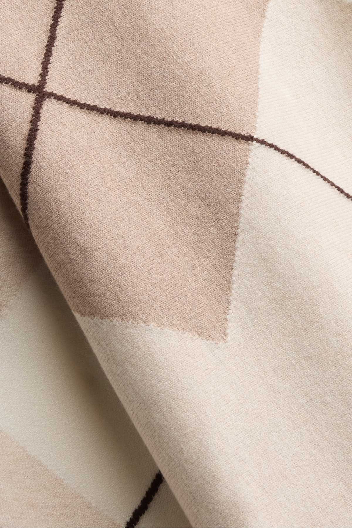 Jumper - check - beige