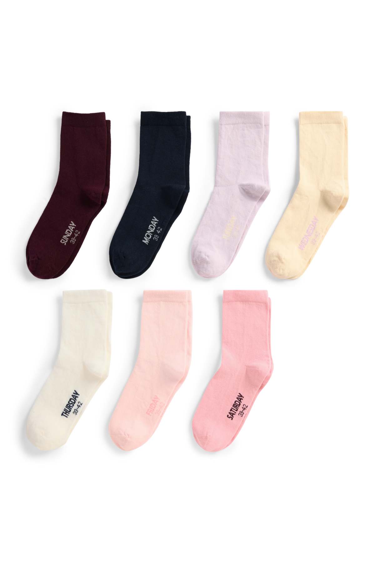 Multipack of 7 - socks - brown / yellow