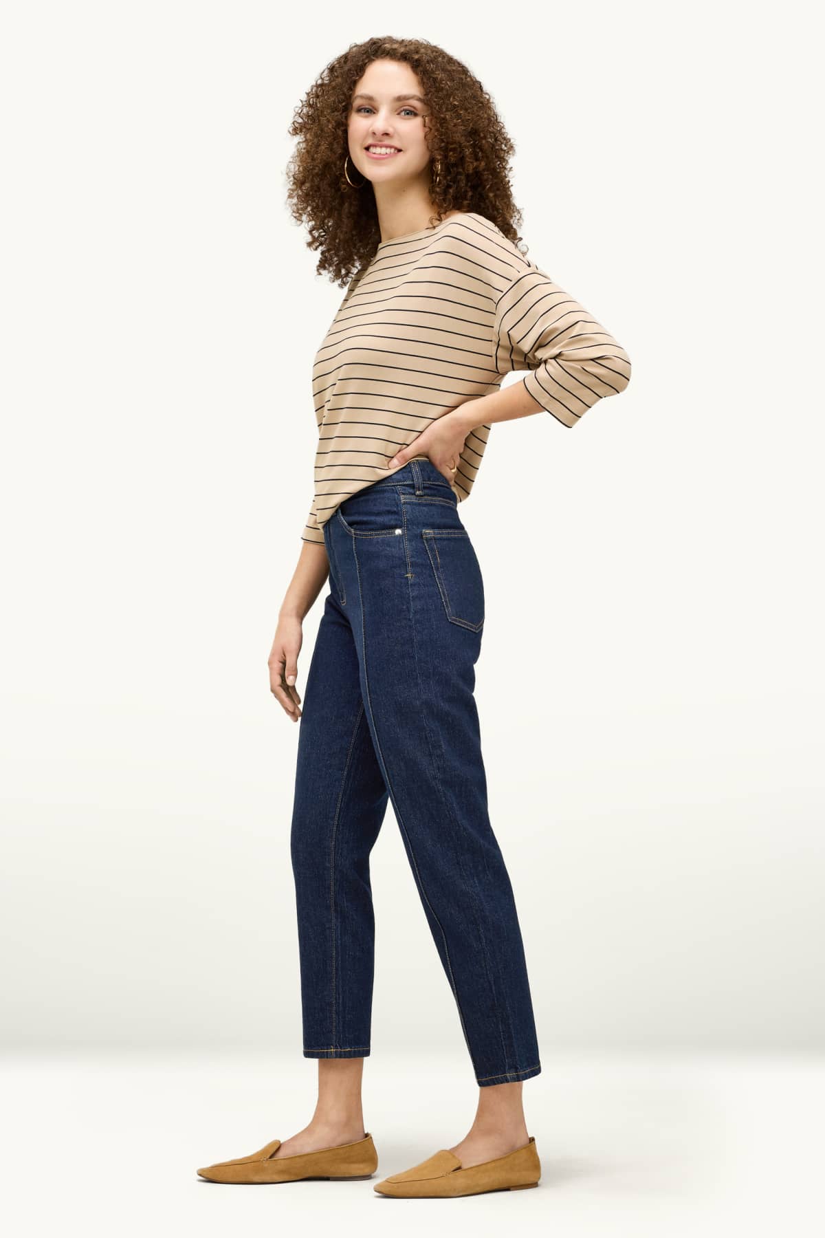 Mom jeans - high waist - LYCRA® - denim-dark blue