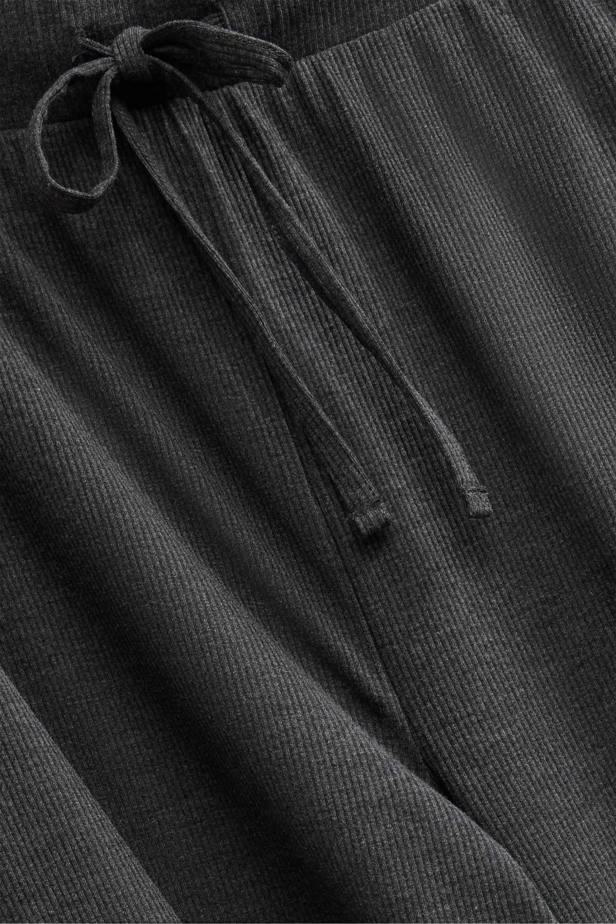 Pyjama bottoms - ribbed - dark gray