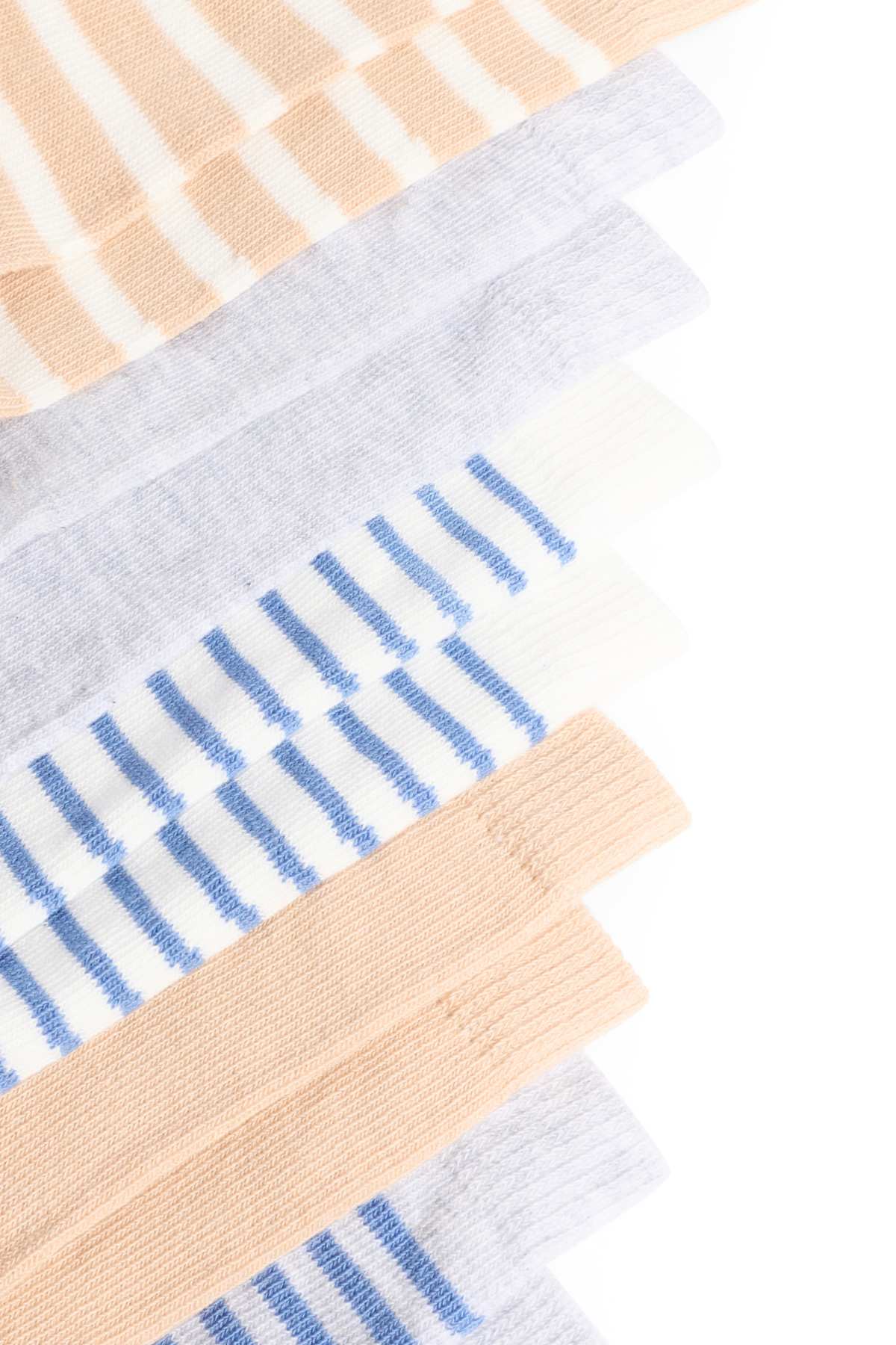 Multipack of 5 - socks - blue / beige