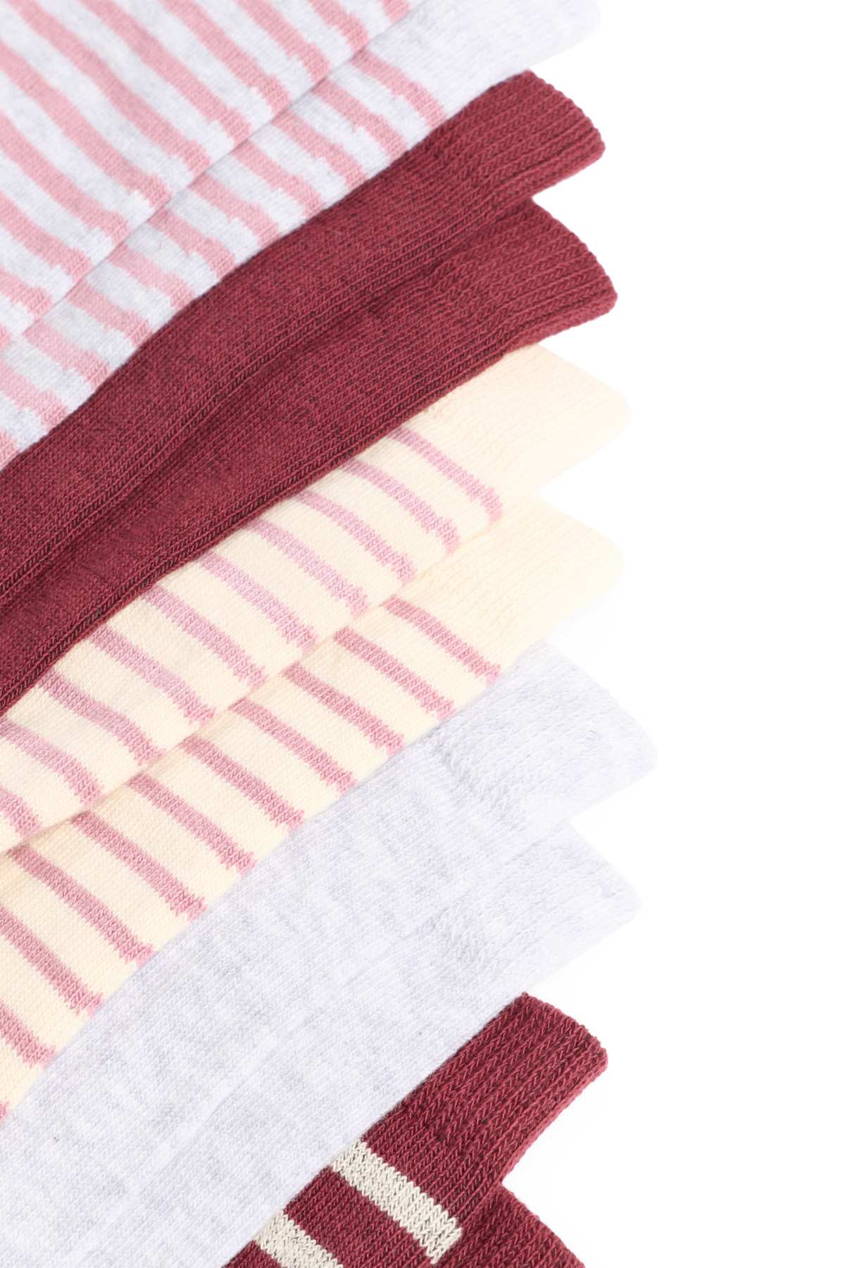 Multipack of 5 - socks - beige / bordeaux