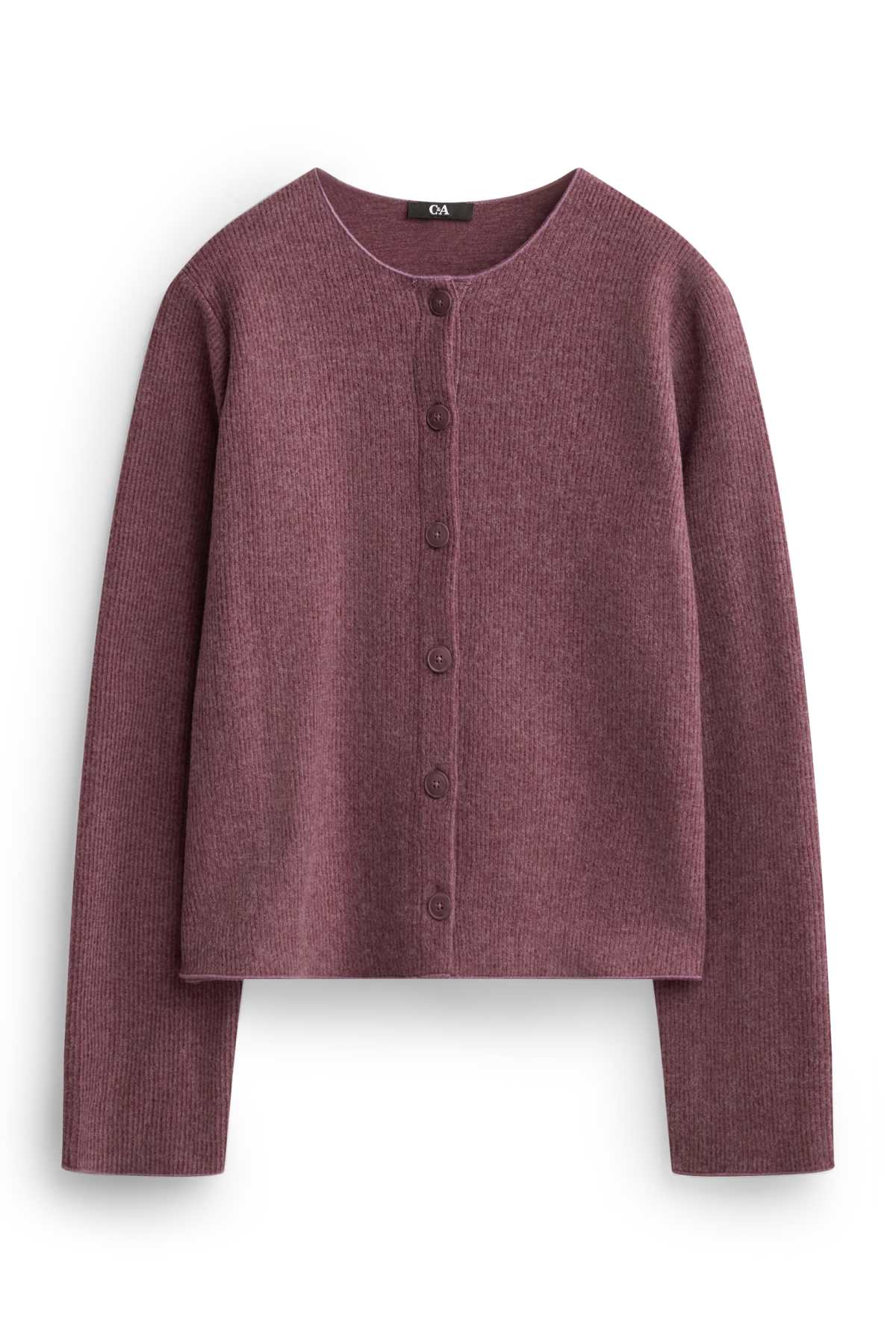 Cardigan - ribbed - lilac