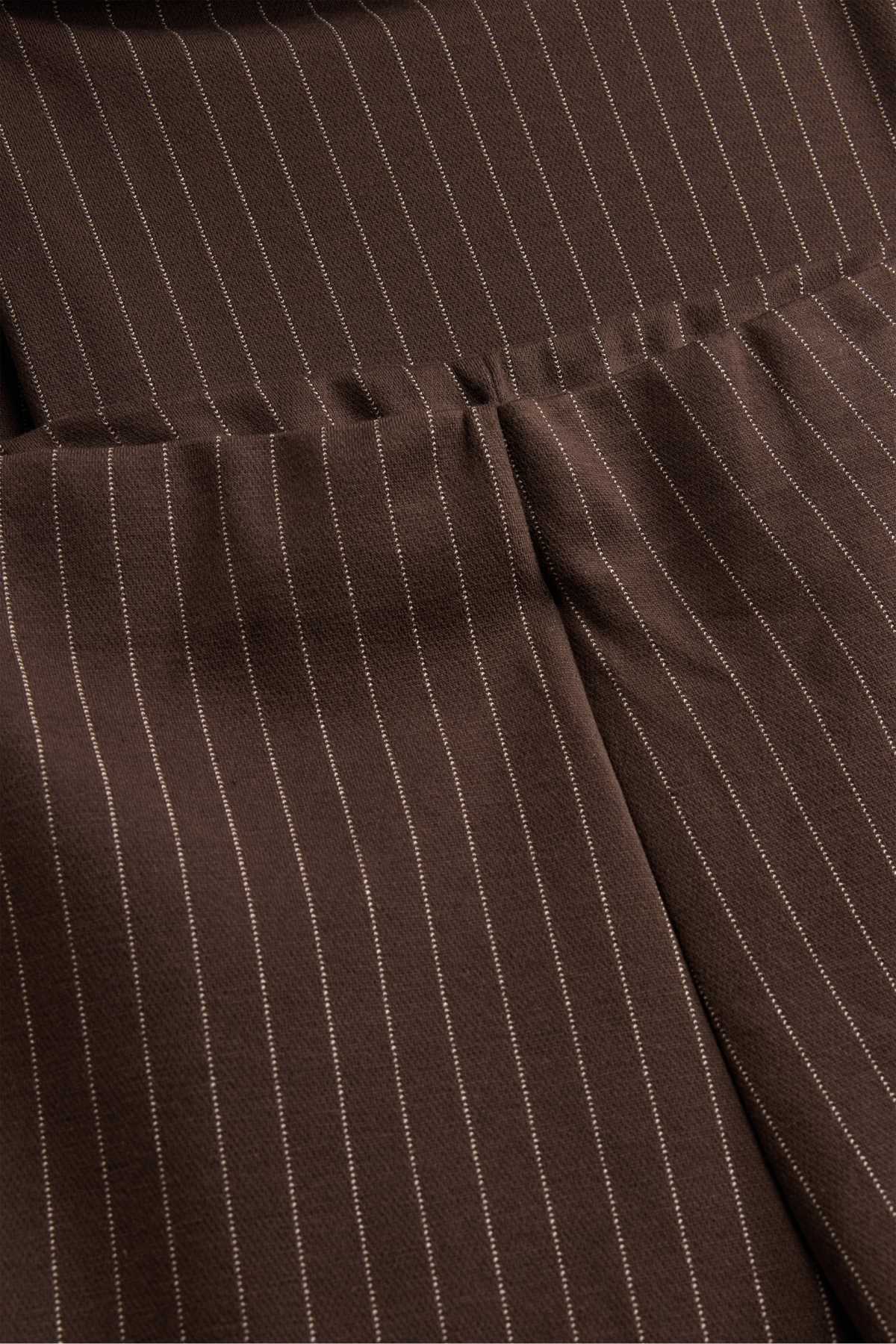 Joggers - pinstripes - brown