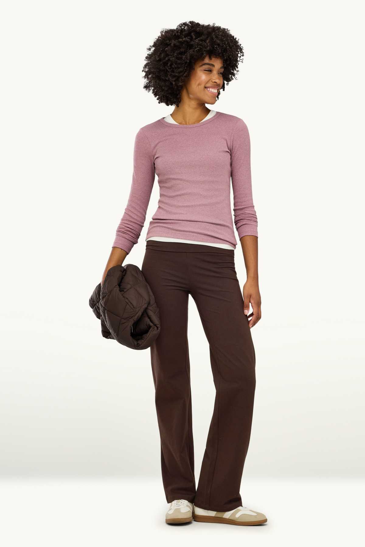 Straight leggings - dark brown