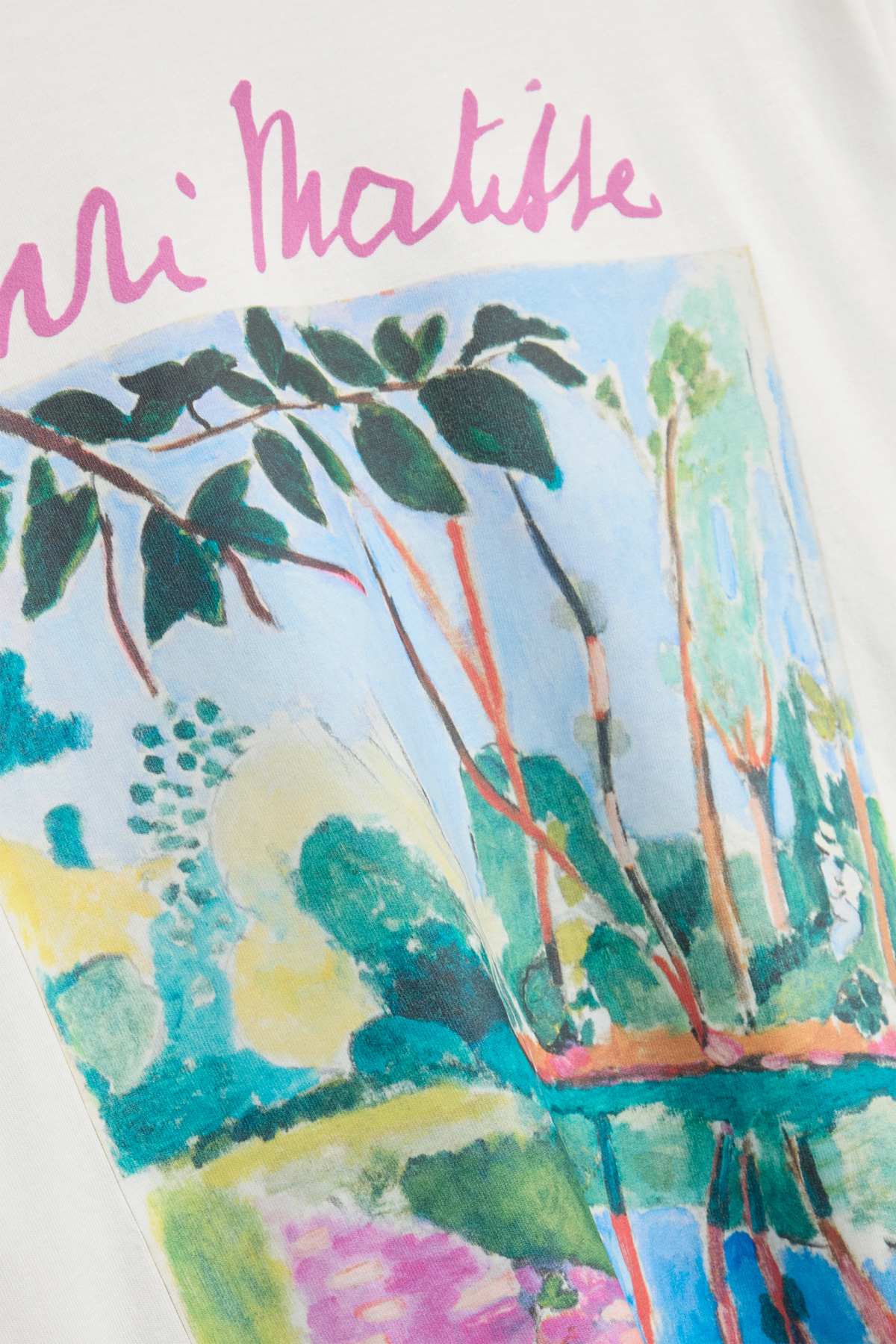 Long sleeve top - relaxed fit - Henri Matisse - white