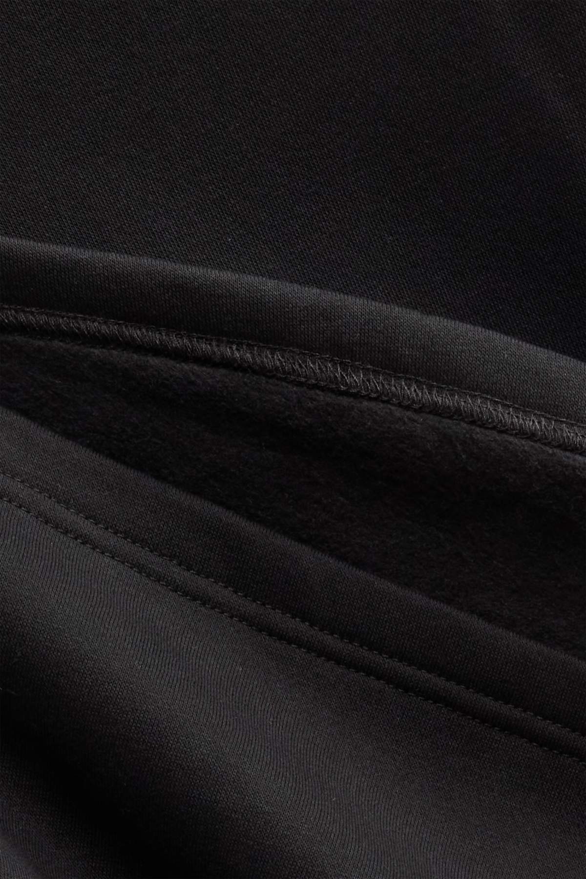 Sweatshirt dress - straight fit - embroidered - black