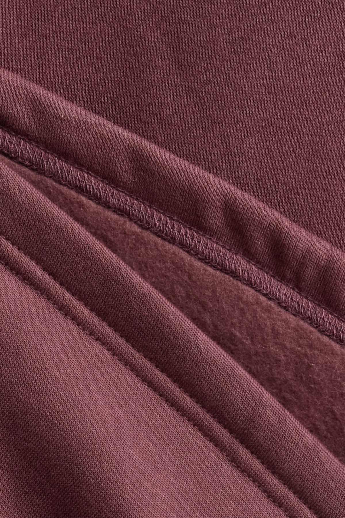 Sweatshirt dress - straight fit - embroidered - brown